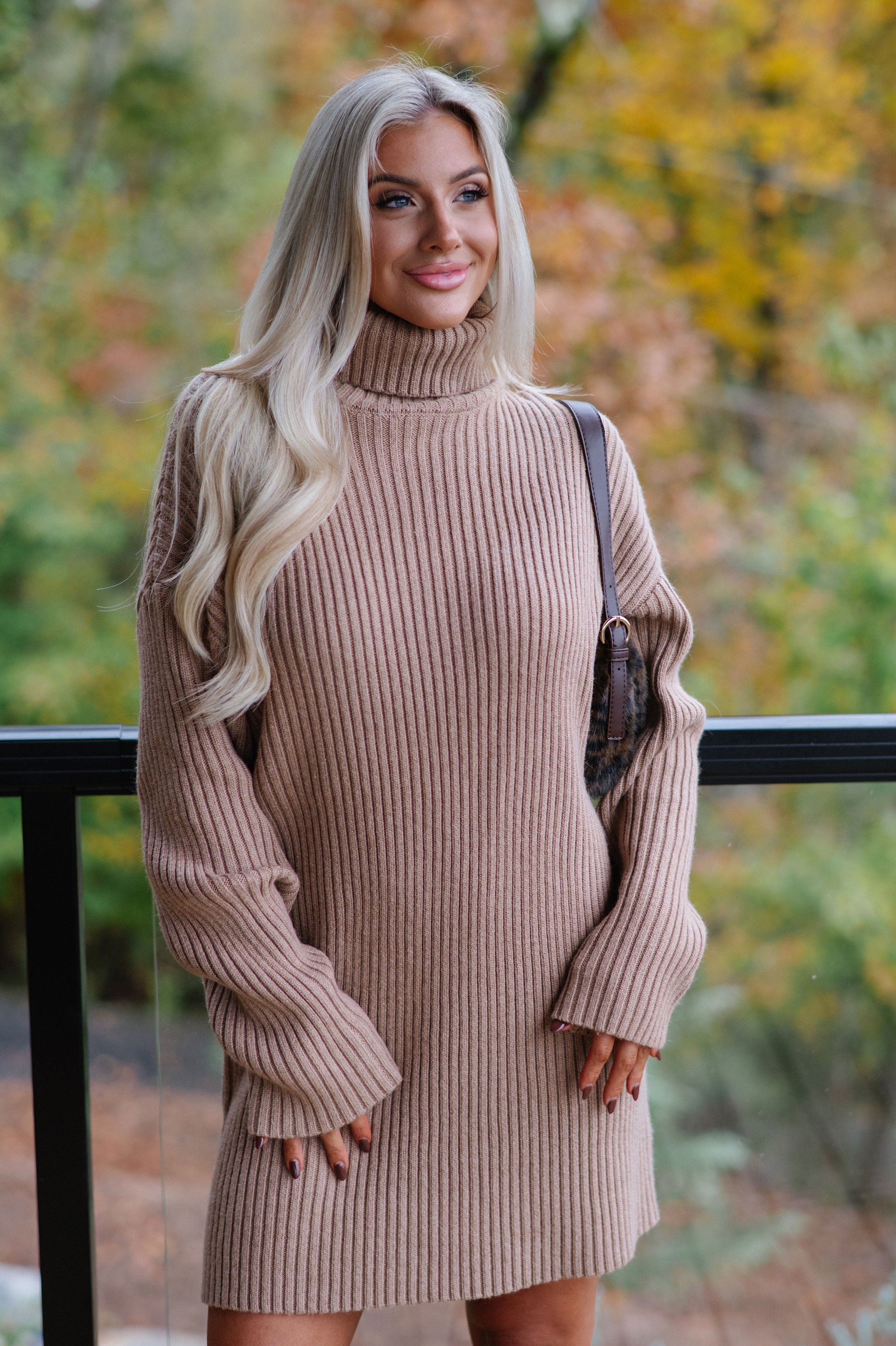Betsy Sweater Dress-Taupe