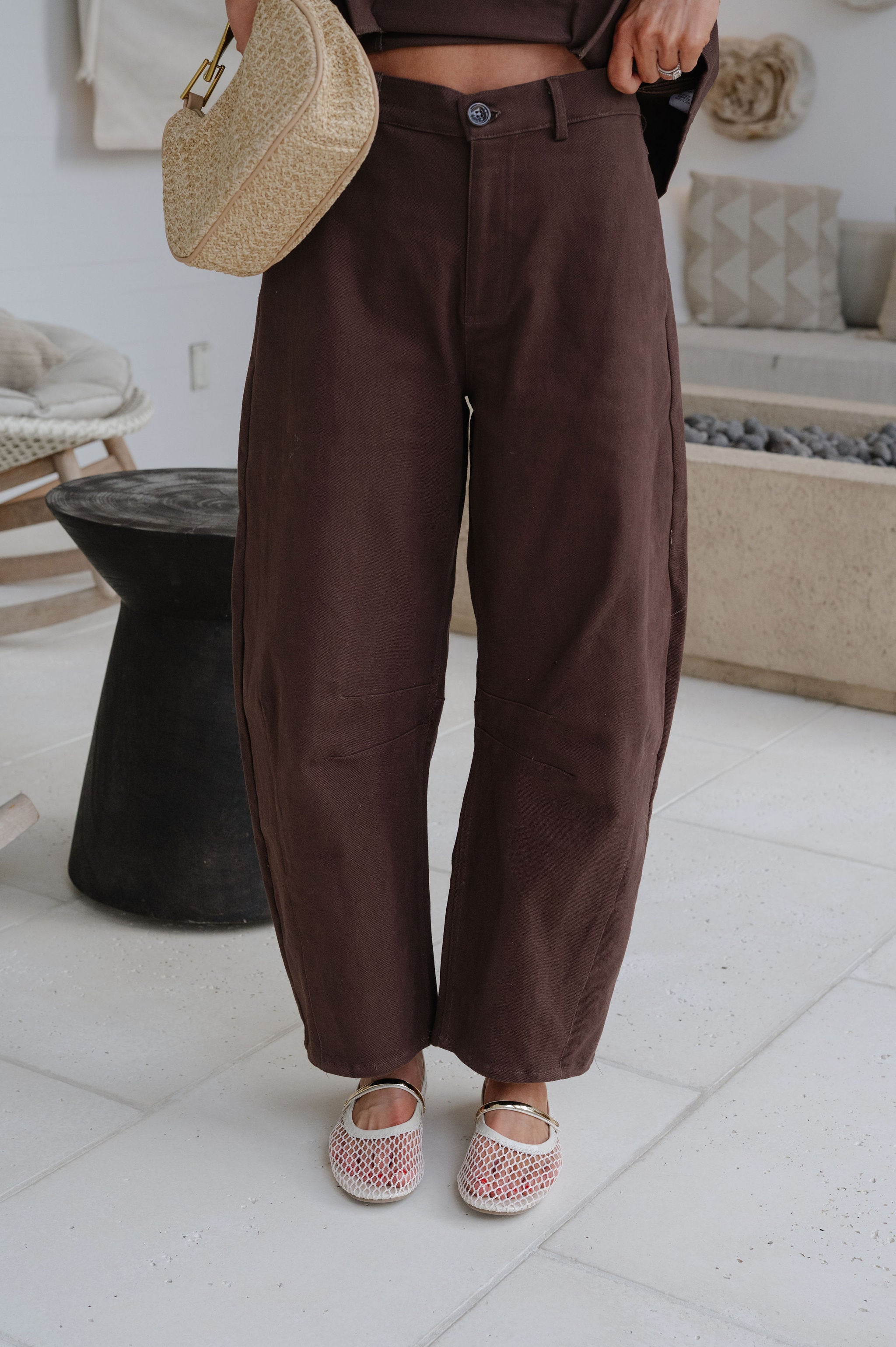 Dani Pants Set-Dark Brown