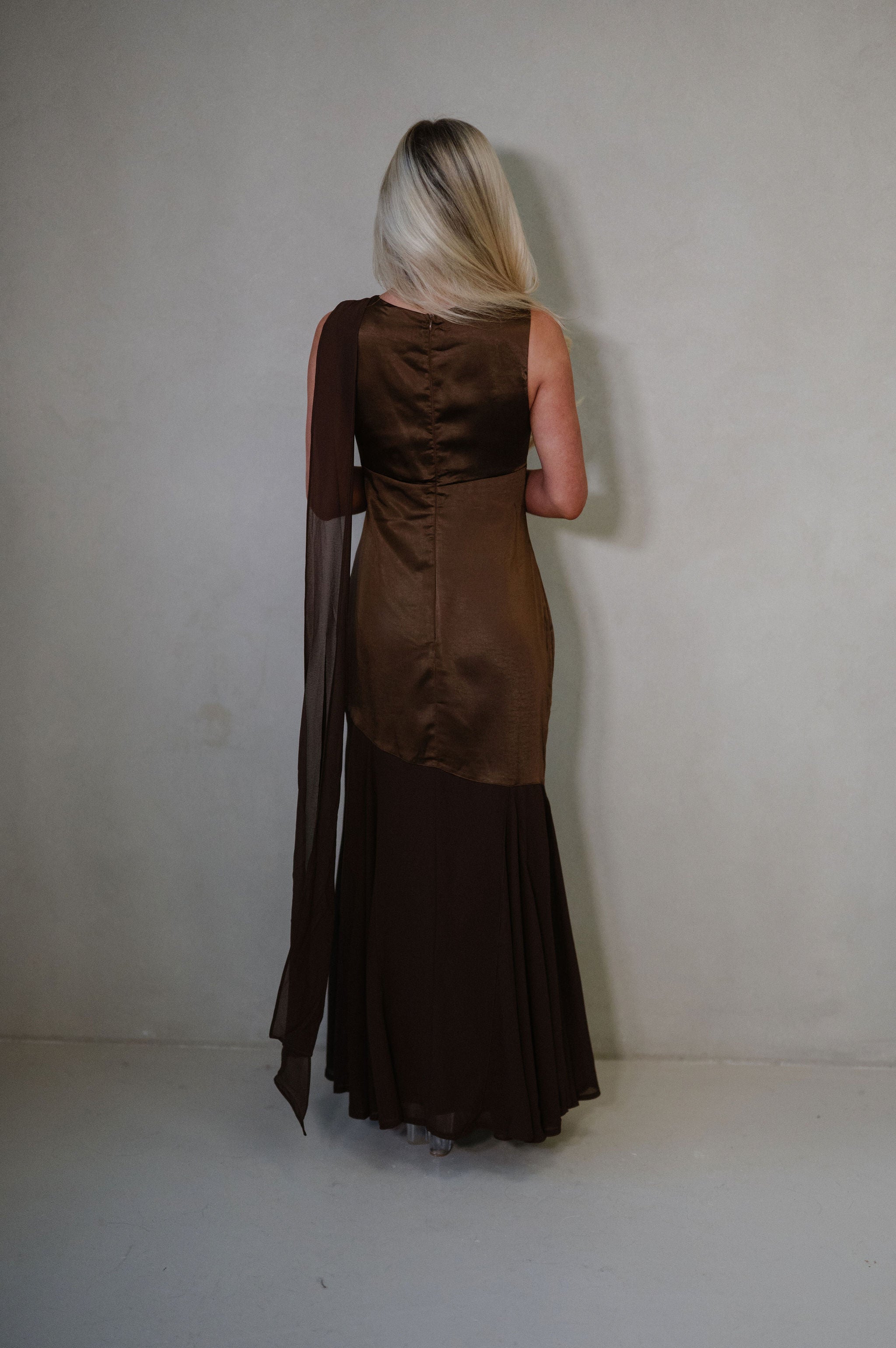 Francesca Maxi Dress-Chocolate