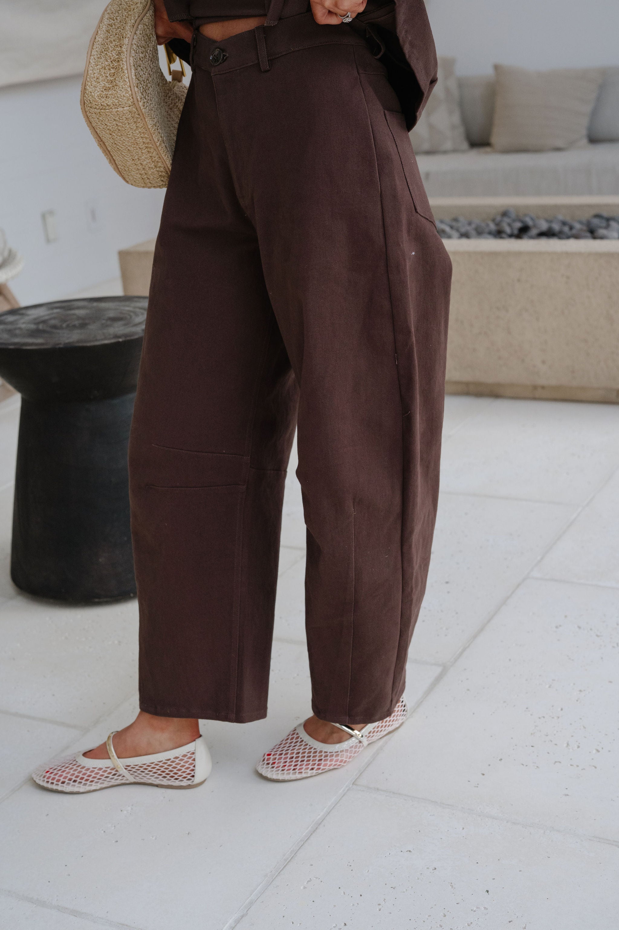 Dani Pants Set-Dark Brown