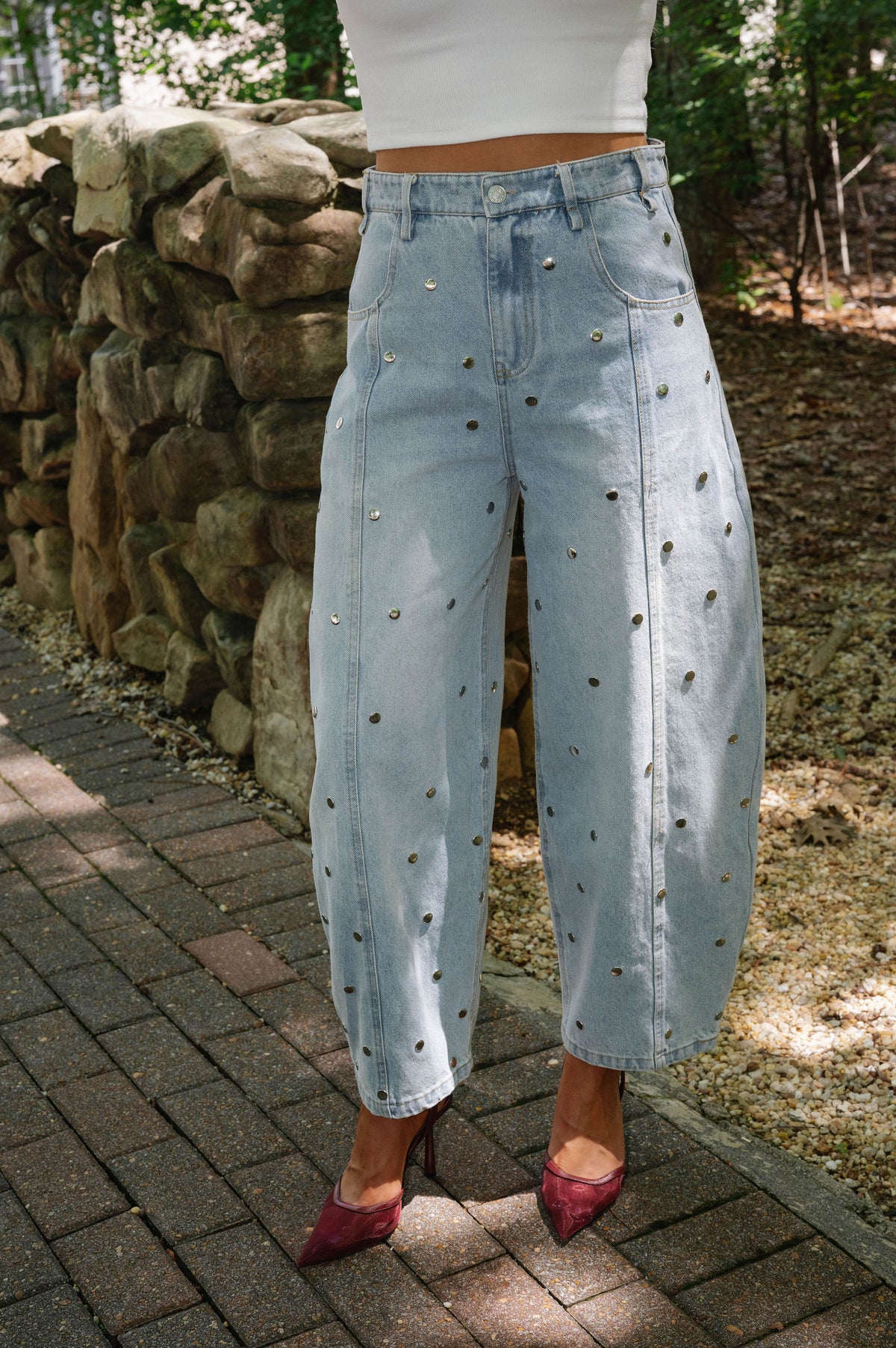 Max Barrel Jeans-Light Denim