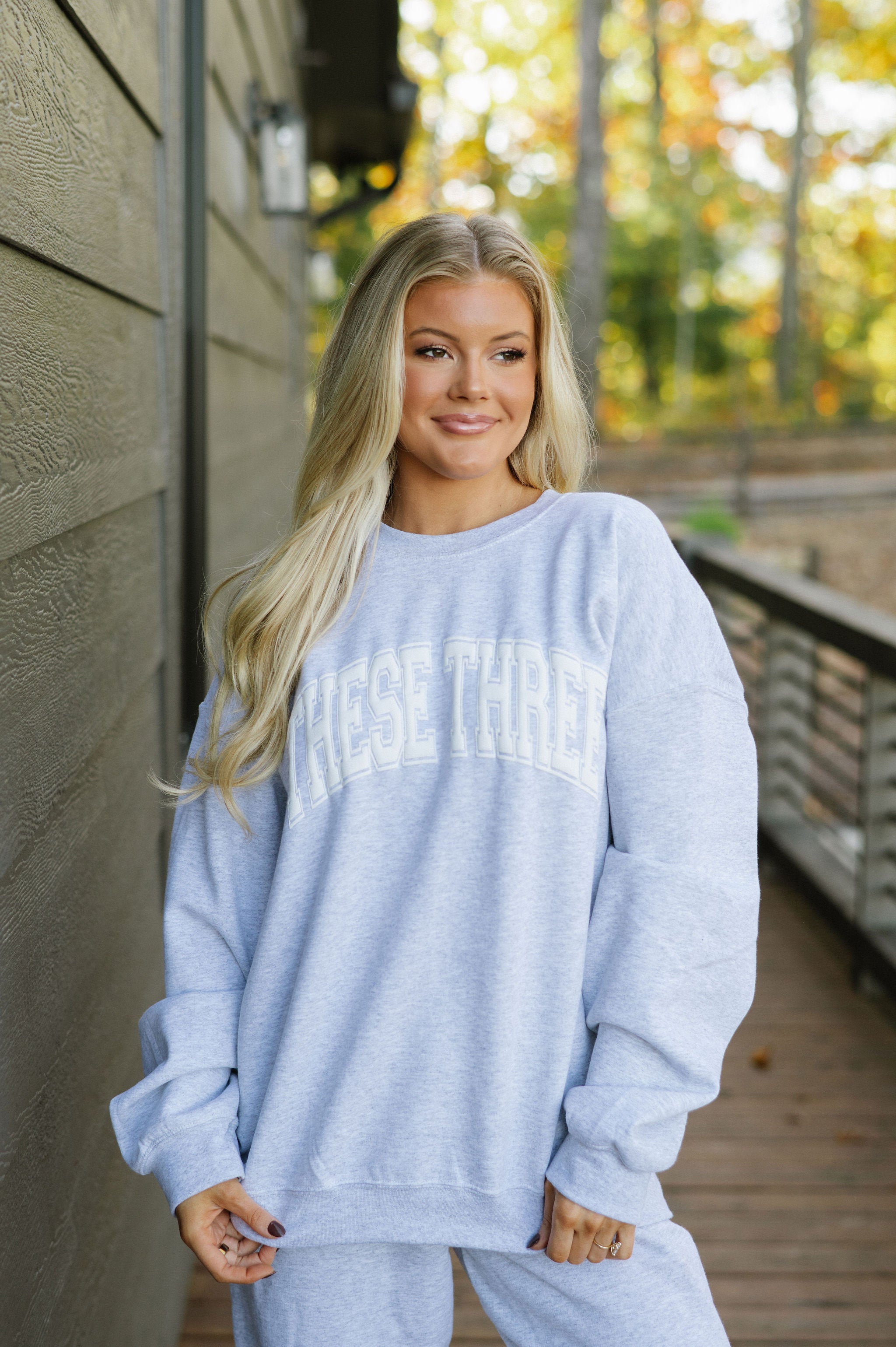 These Three Sweatshirt-Grey/White