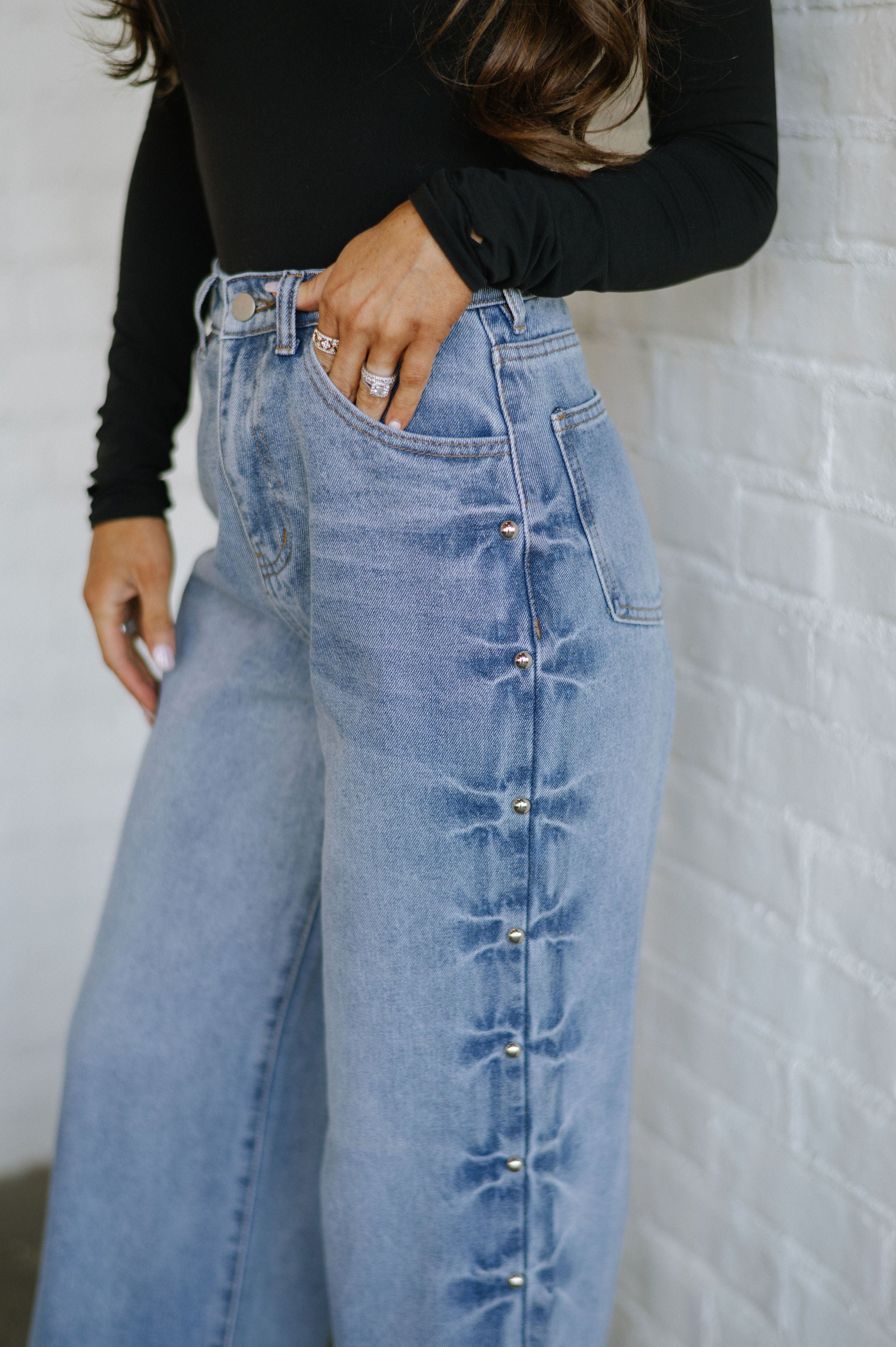 Studded Denim Jeans