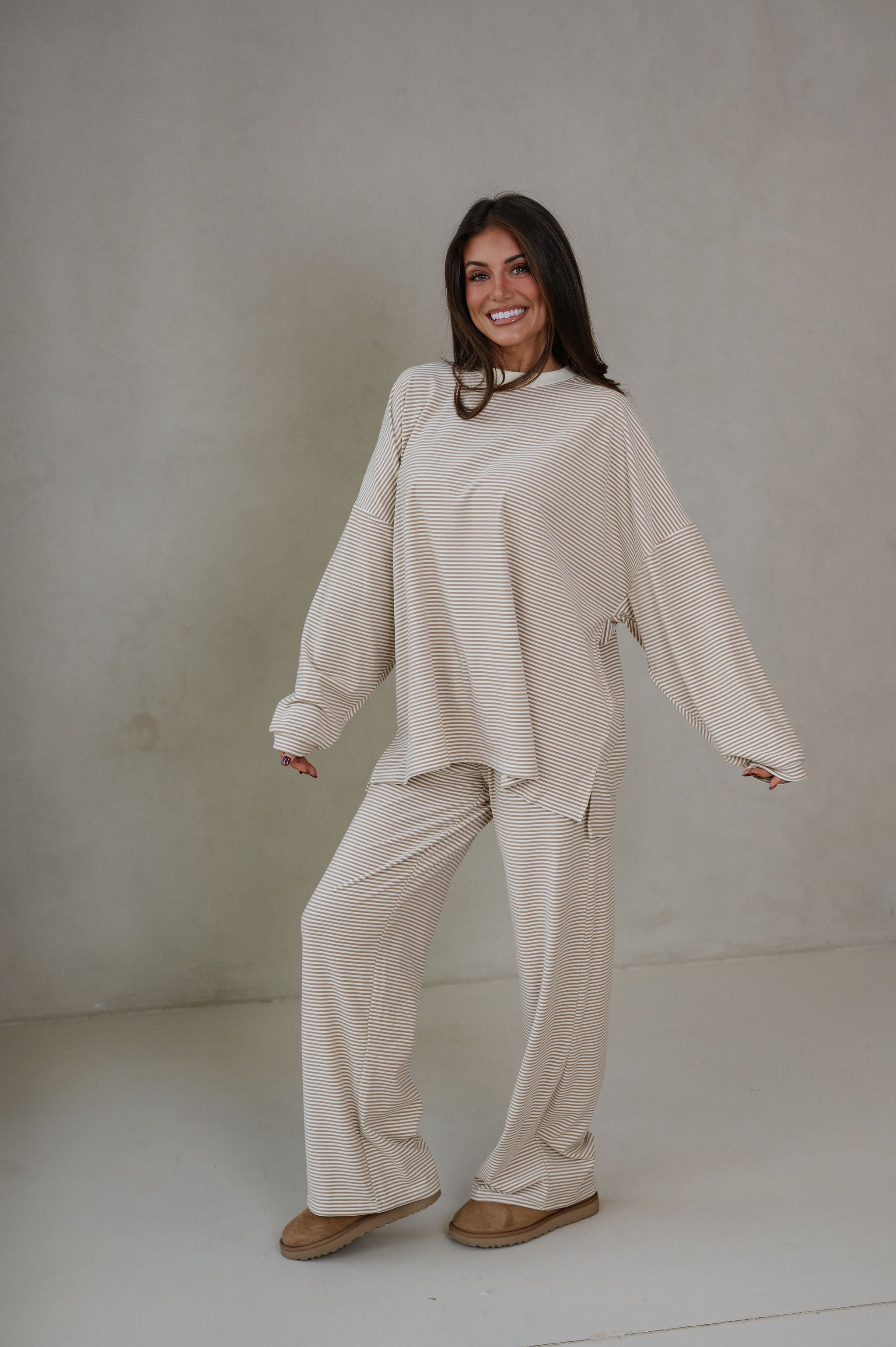 Dylan Fleece Pants-Beige