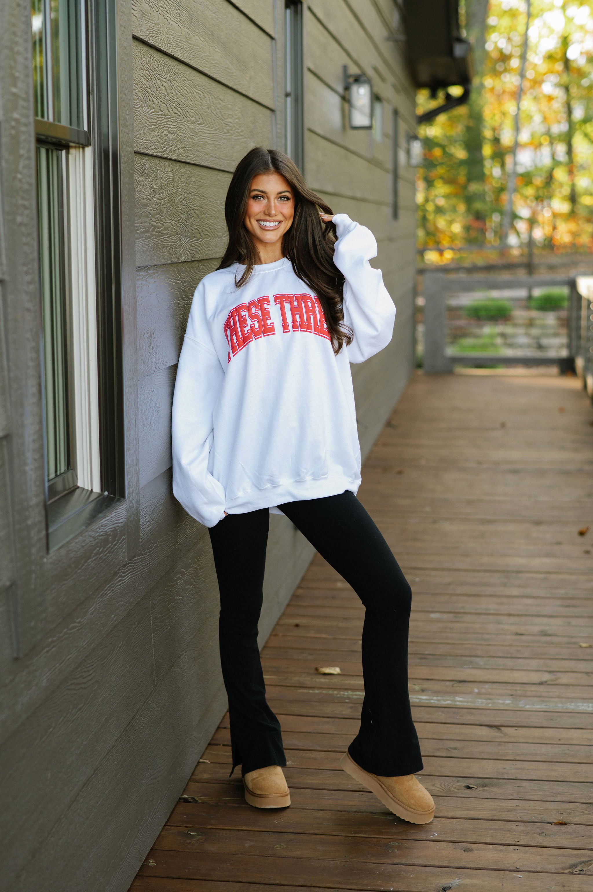 These Three Sweatshirt-Red/White