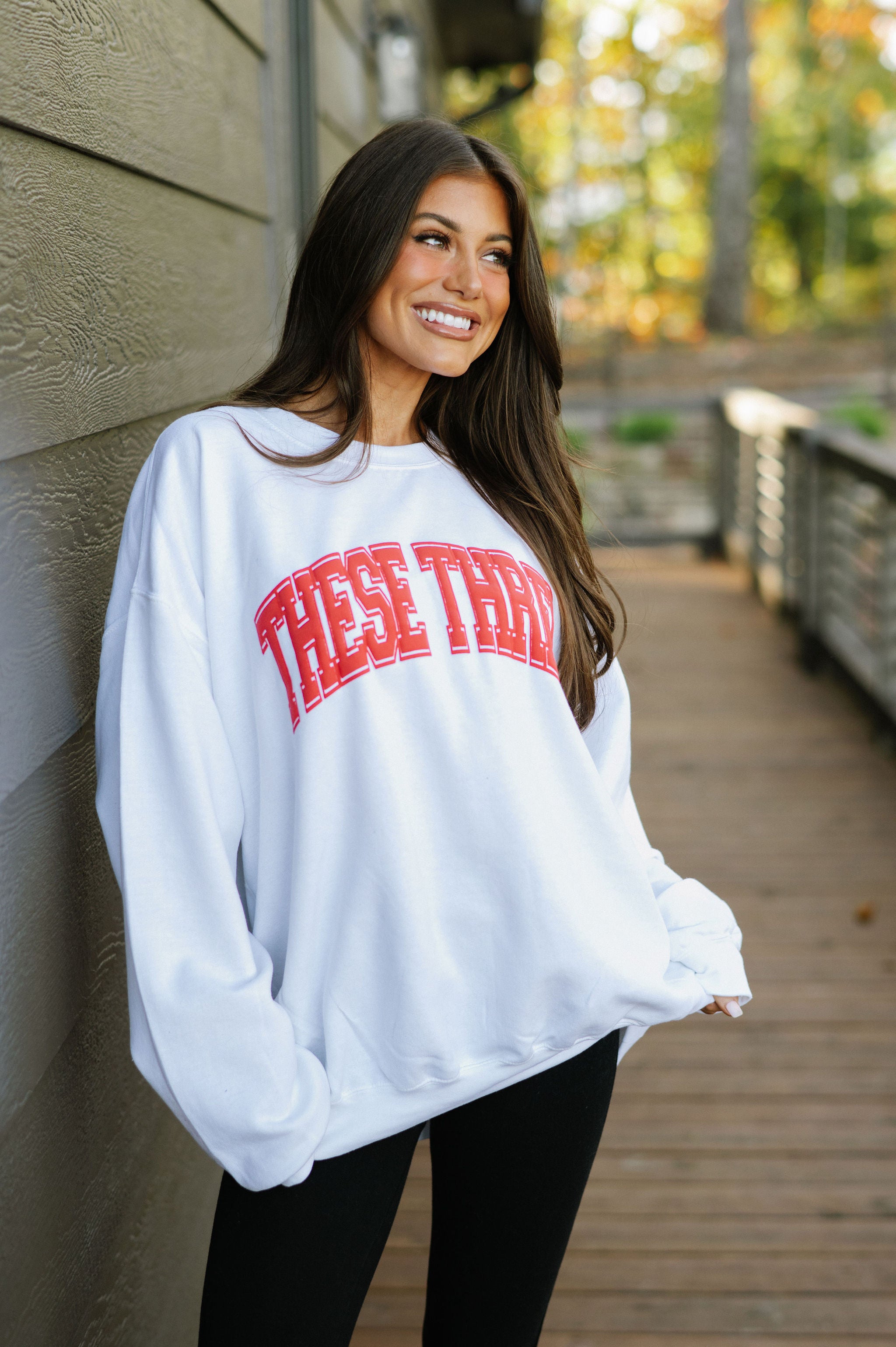 These Three Sweatshirt-Red/White