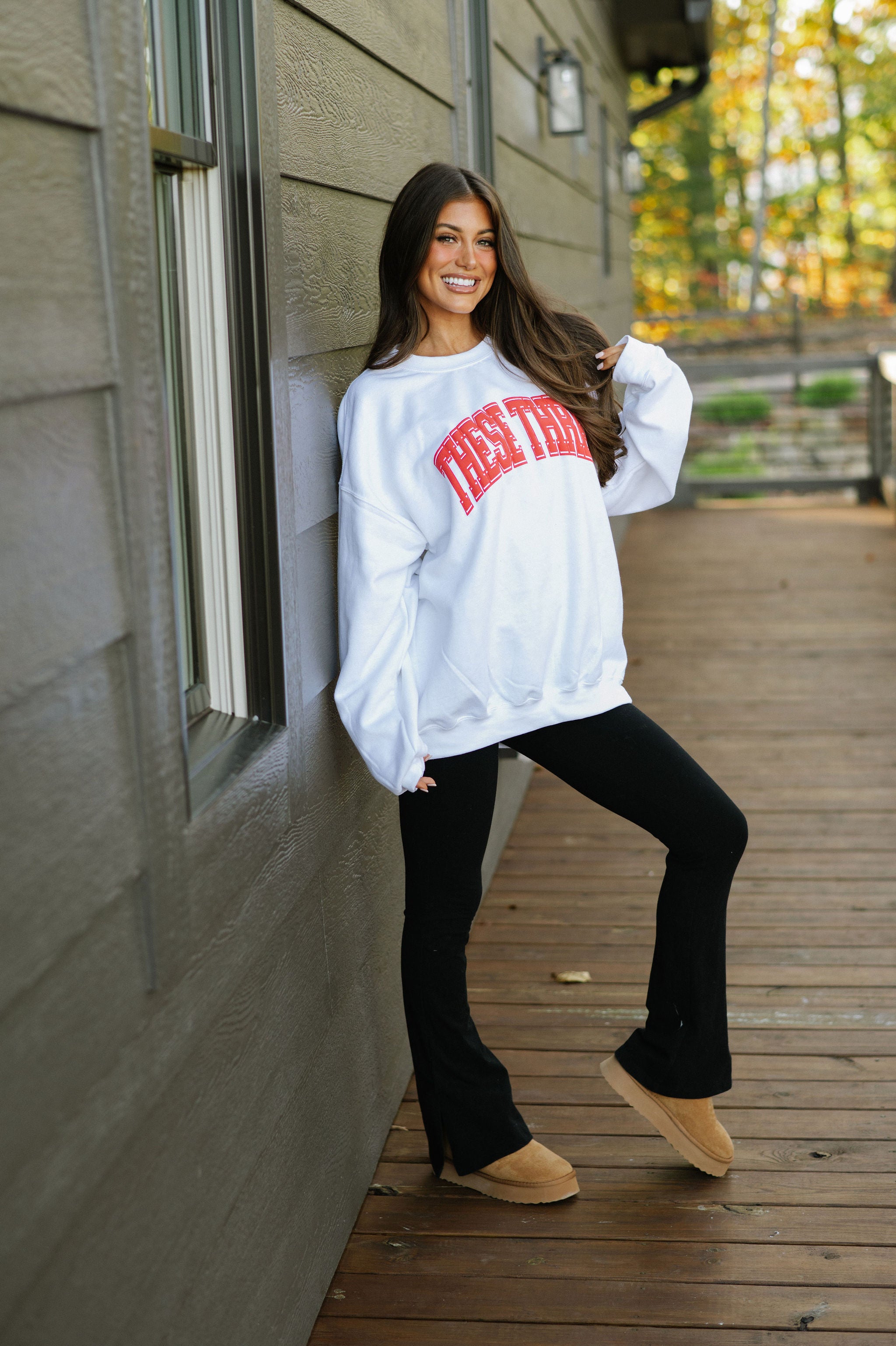 These Three Sweatshirt-Red/White