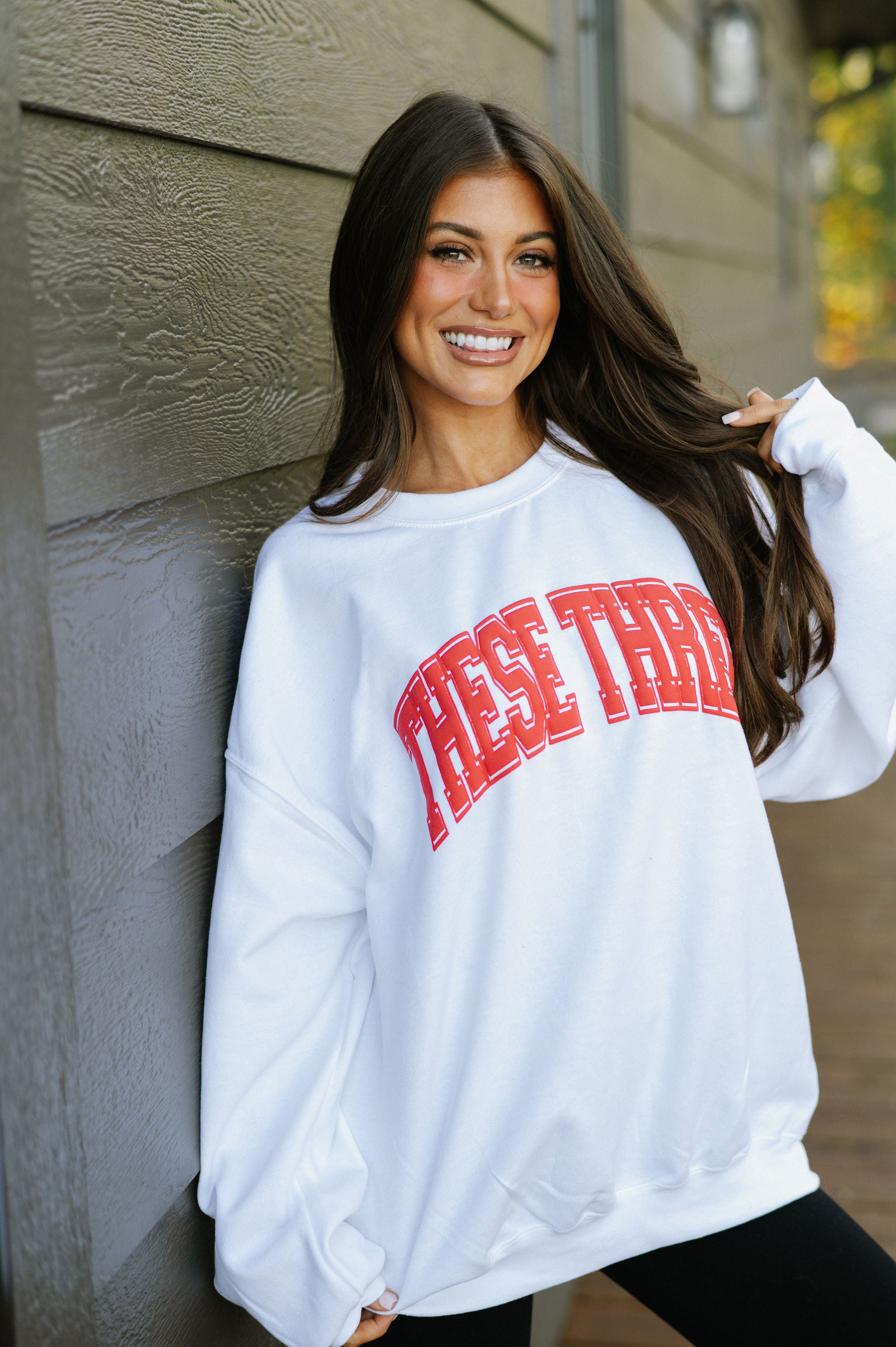 These Three Sweatshirt-Red/White