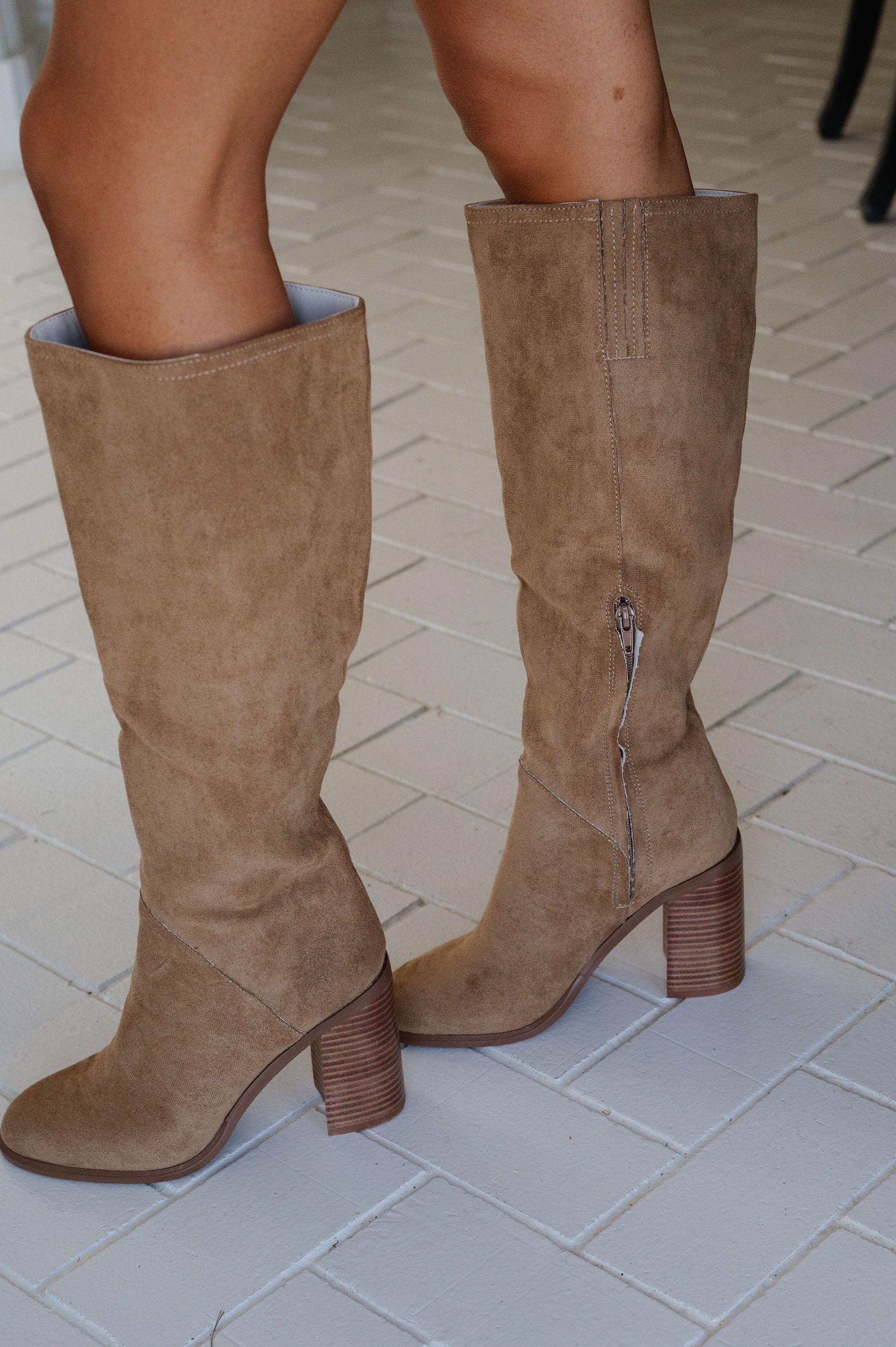Shiloh Knee High Boot-Latte