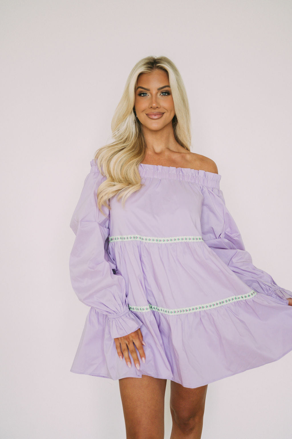 Palmer OTS Dress- Lilac