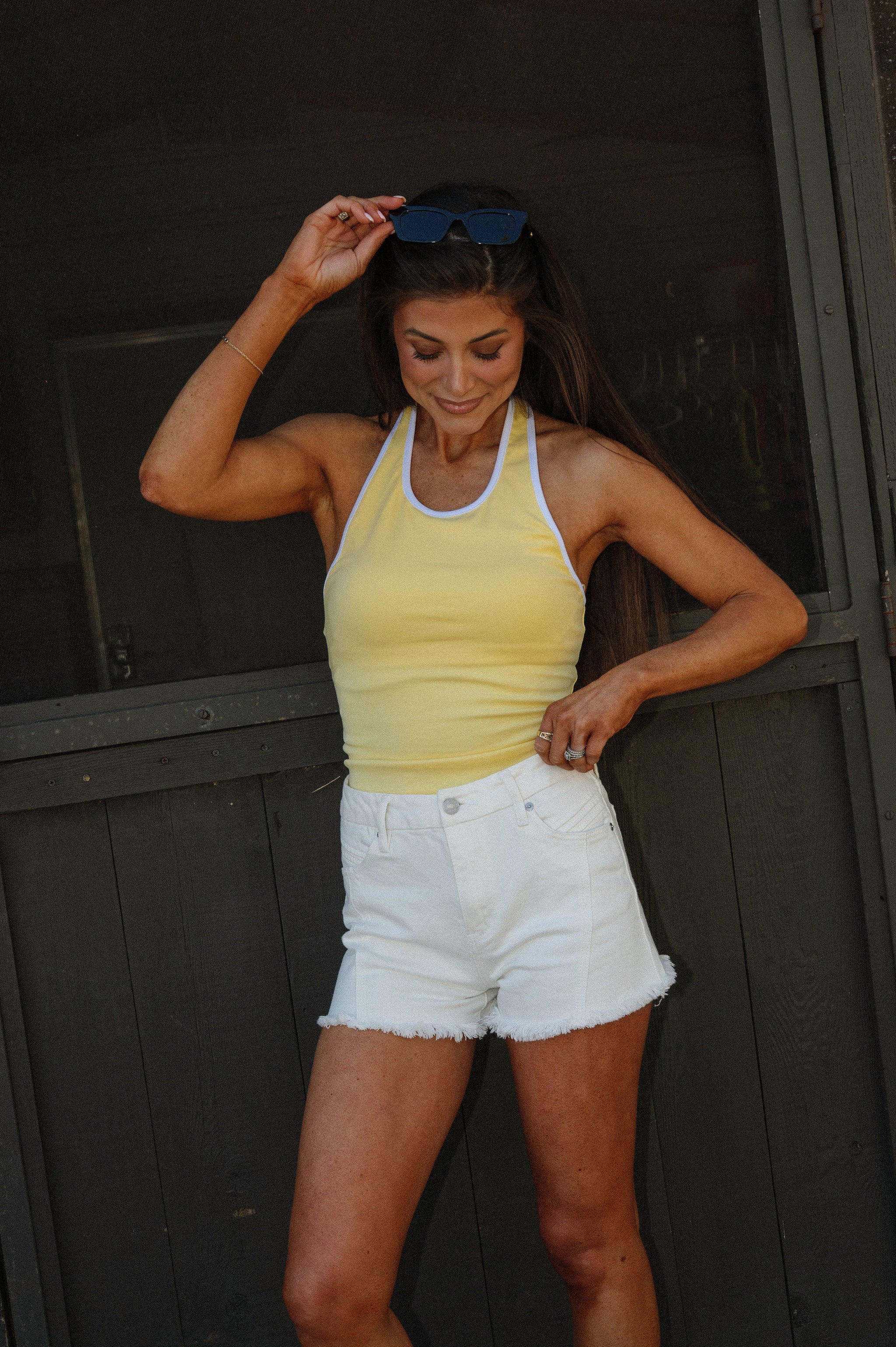 Evelyn Halter Top-Yellow