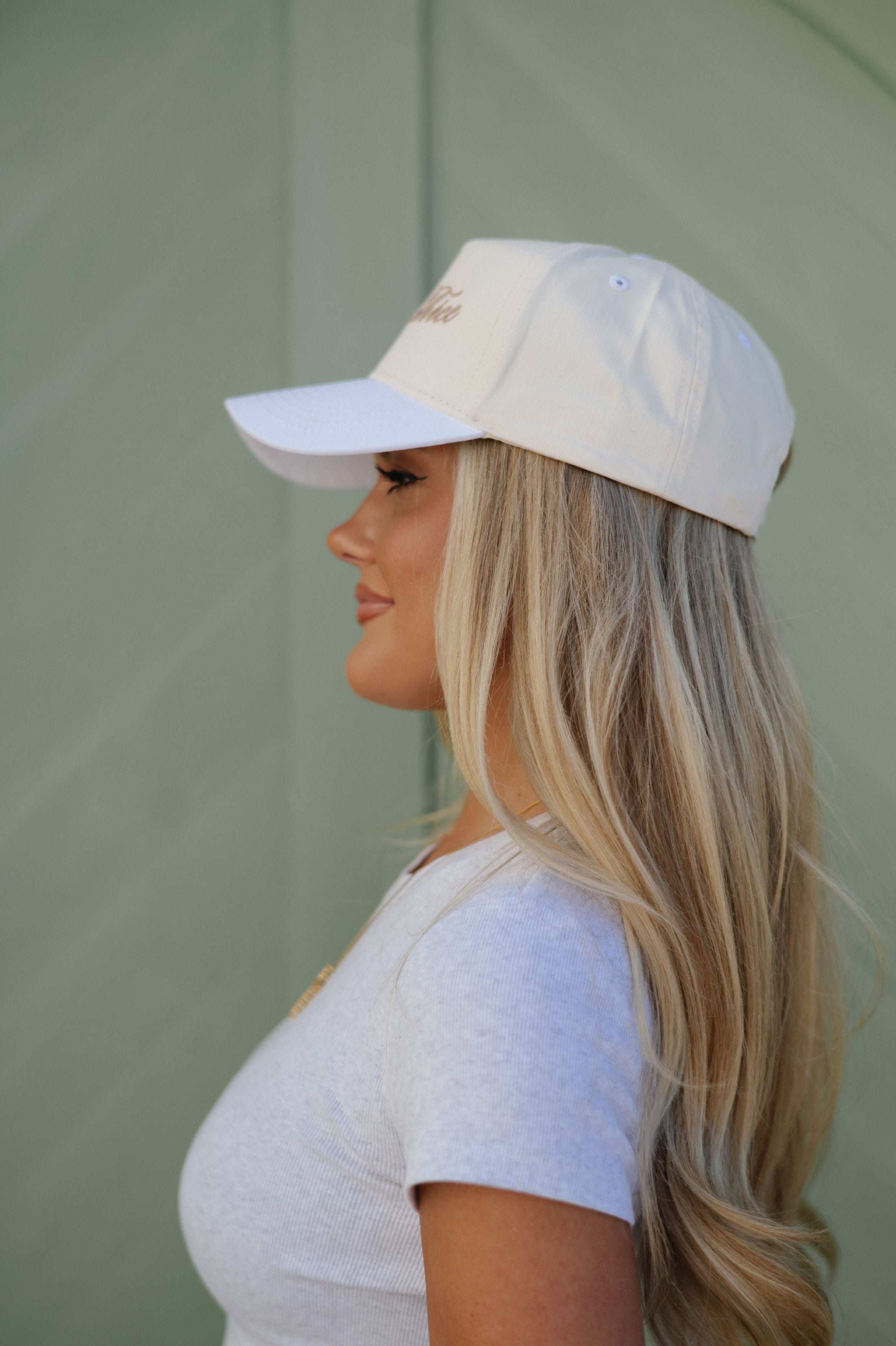 Embroidered Cream/White Trucker