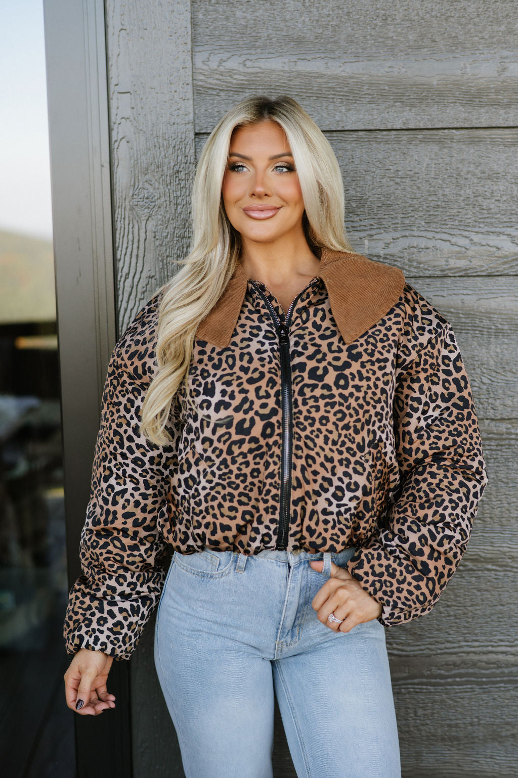 Marcie Leopard Printed Jacket