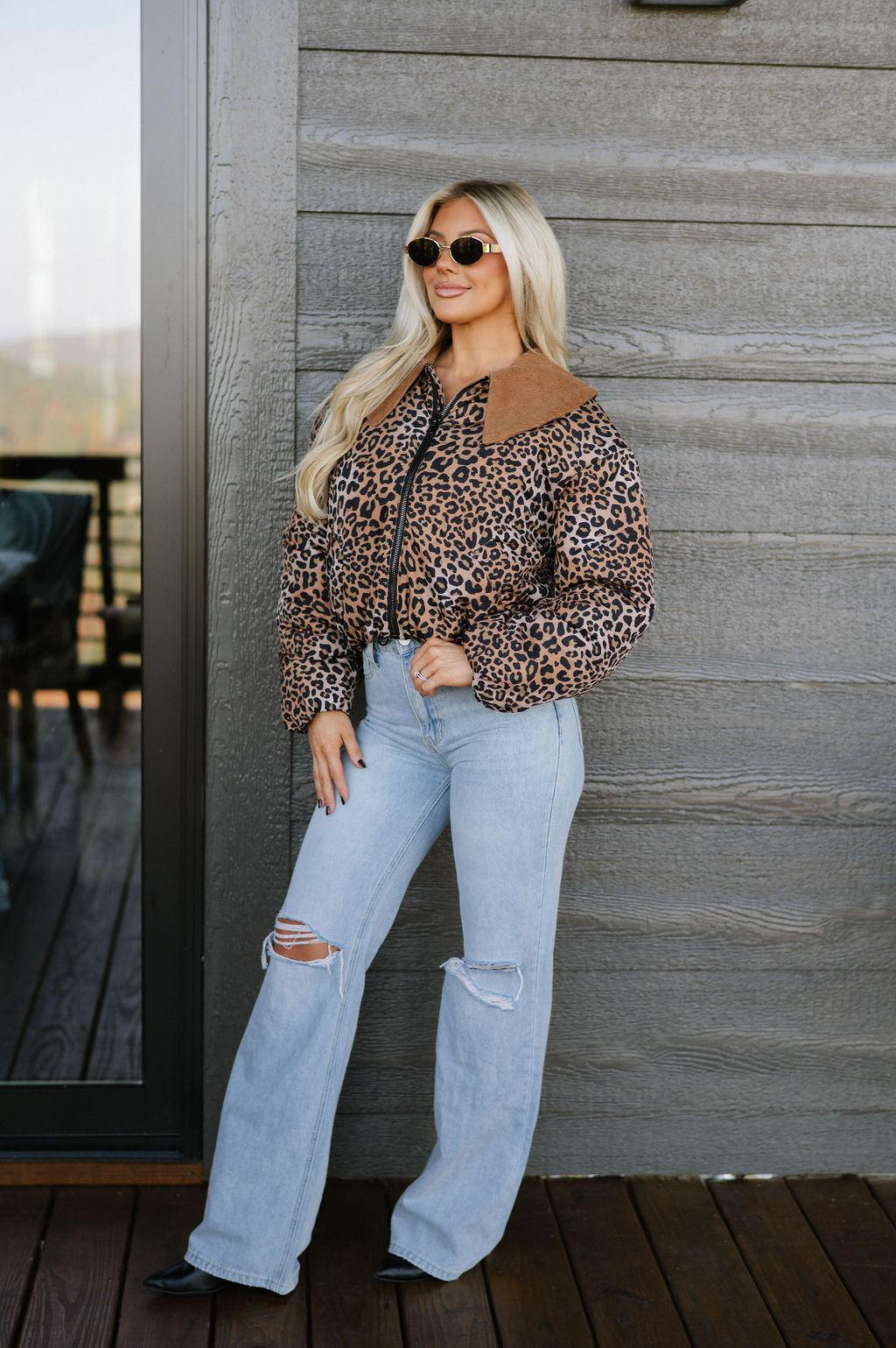 Marcie Leopard Printed Jacket