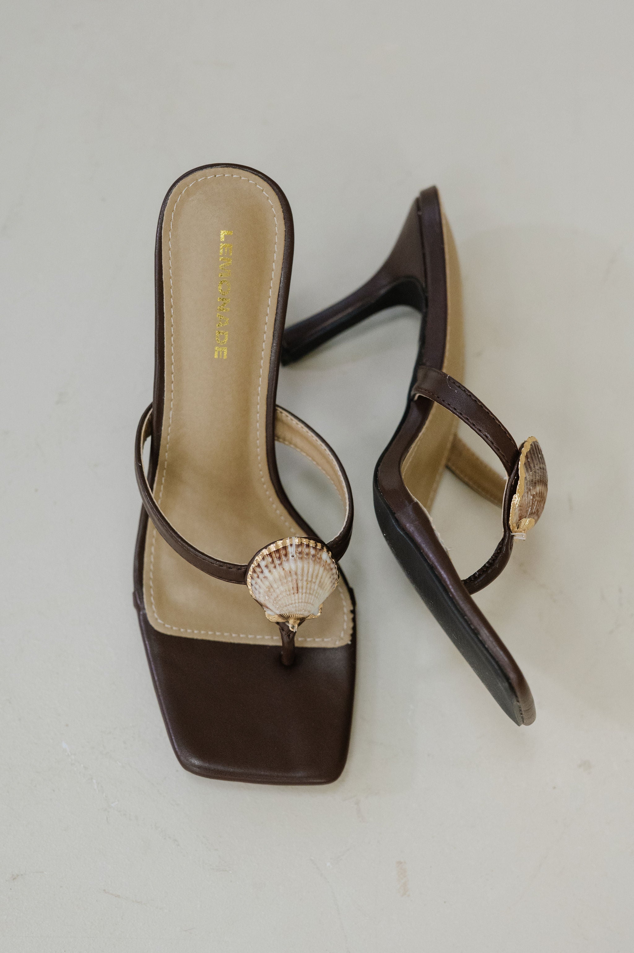 Beach Finds Seashell Heel-Brown