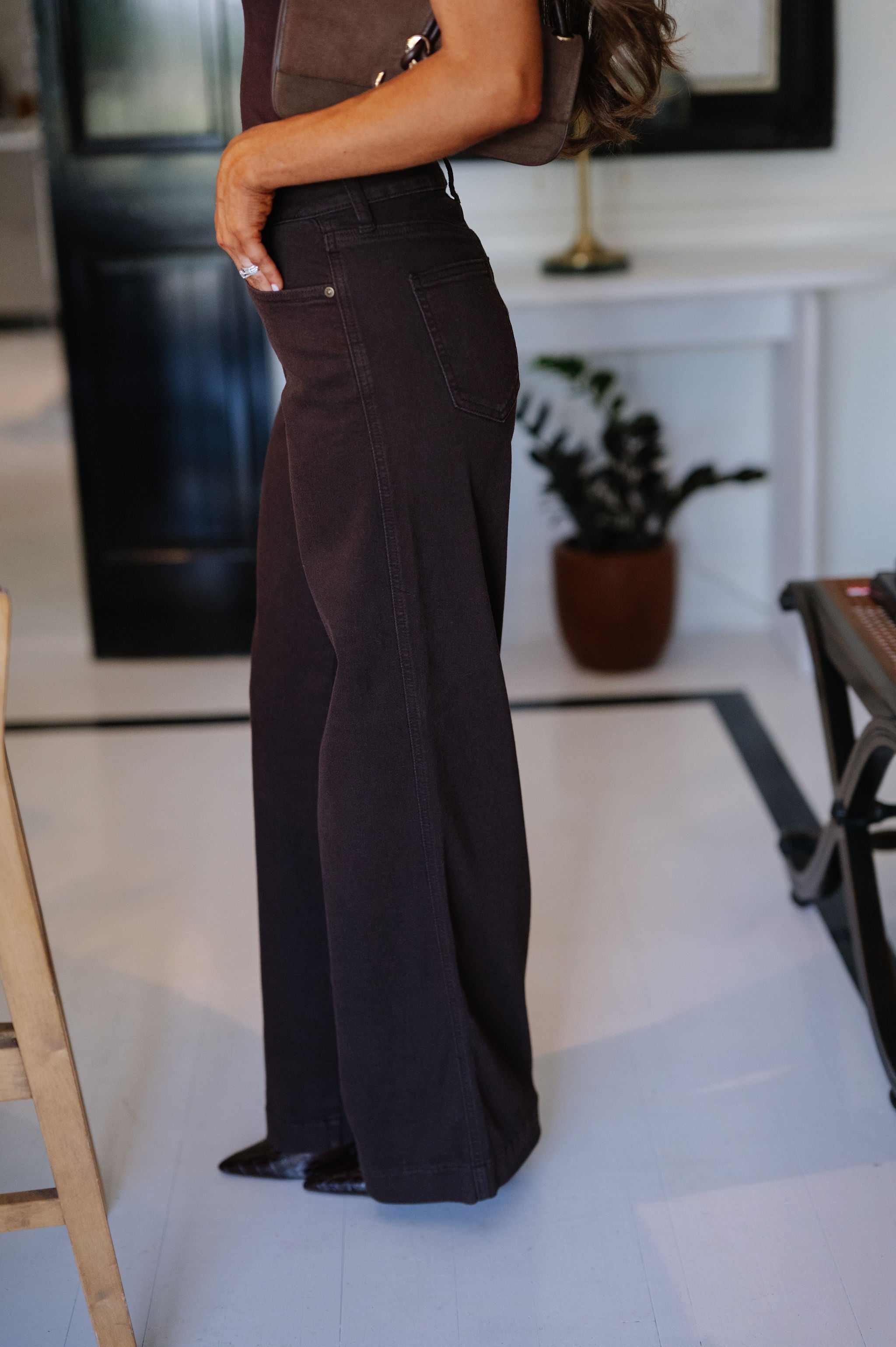 Jessica Flared Jeans-Brown