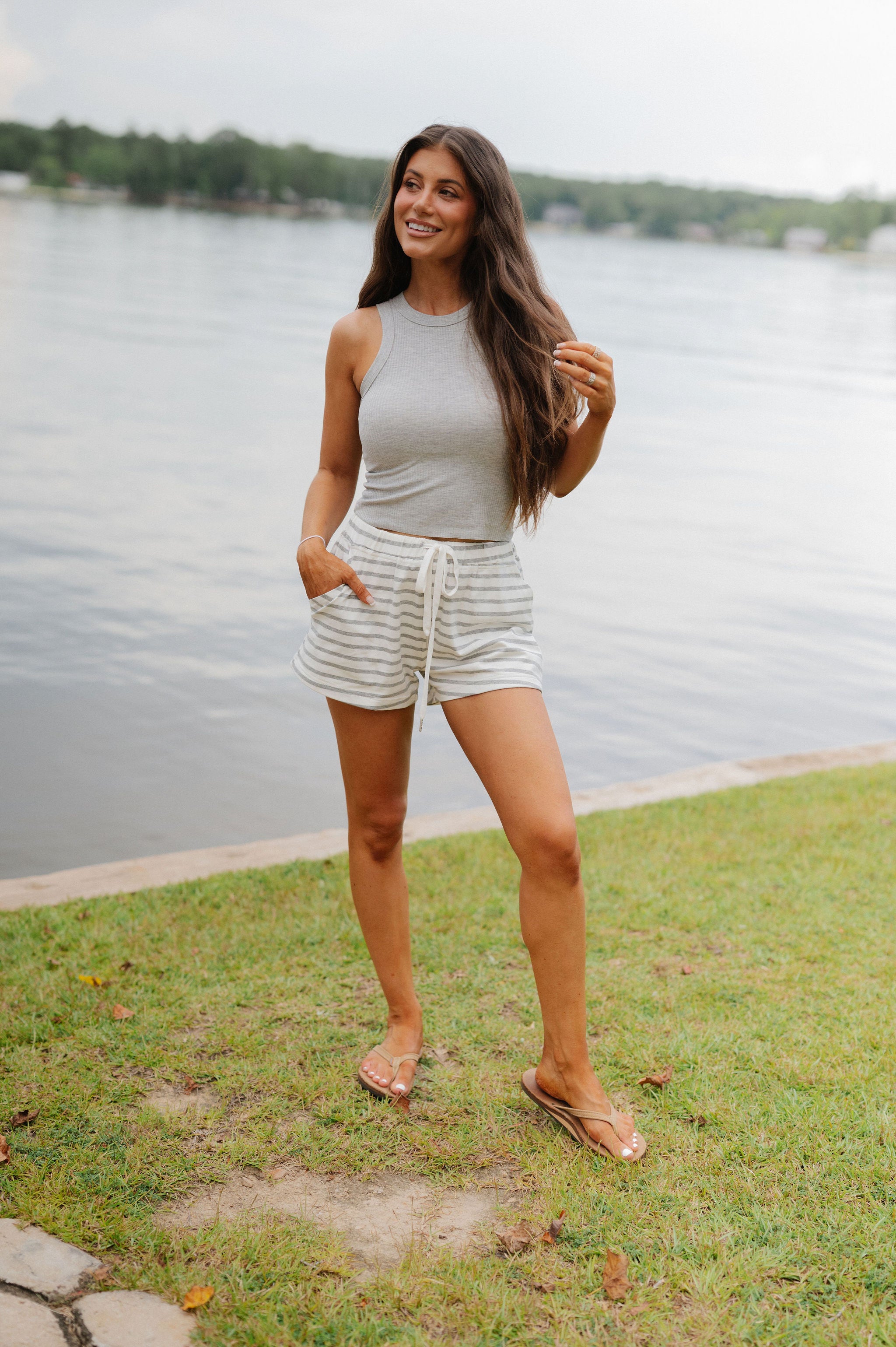 River Tank-Heather Grey