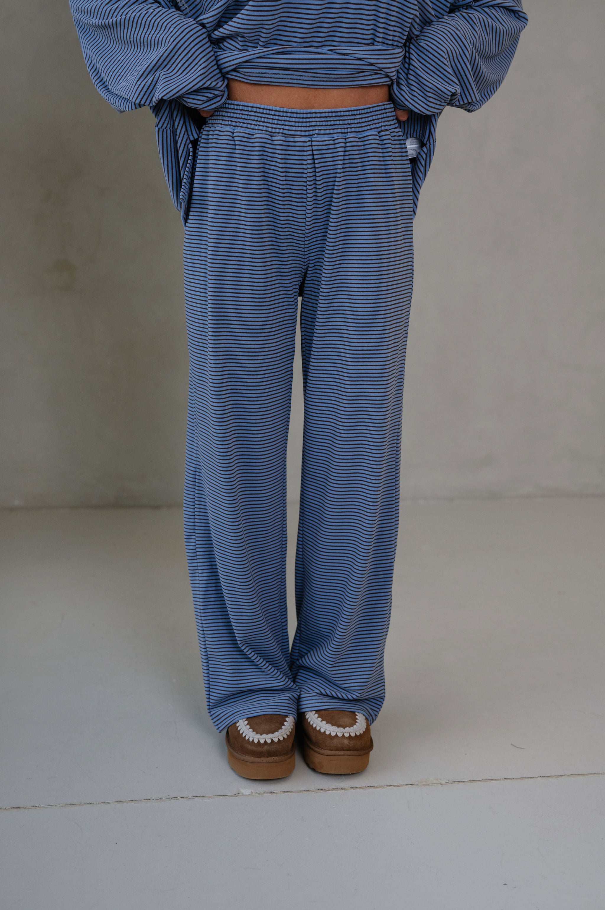Nelly Striped Pants-Blue