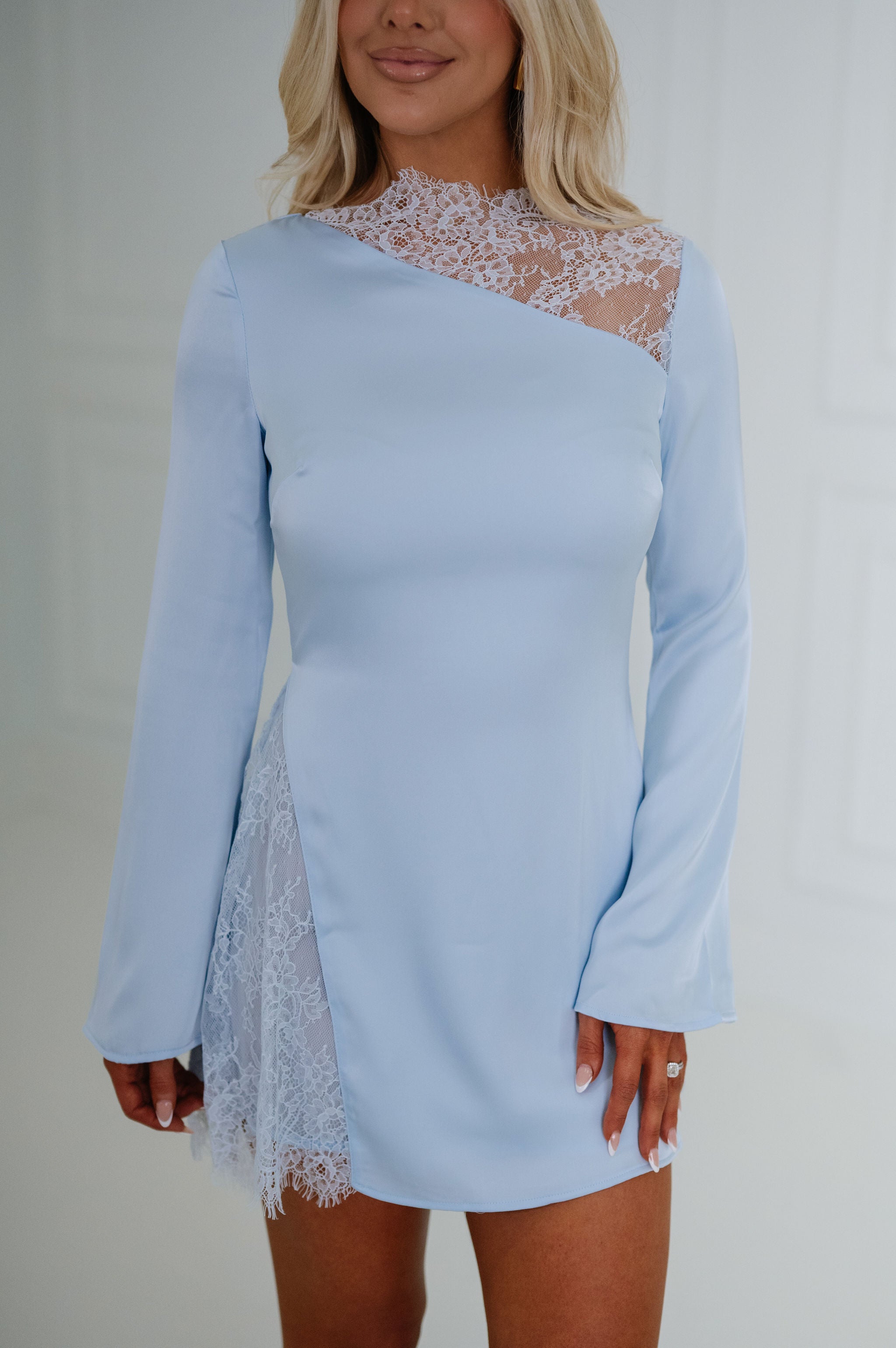 Monty Mini Dress-Light Blue