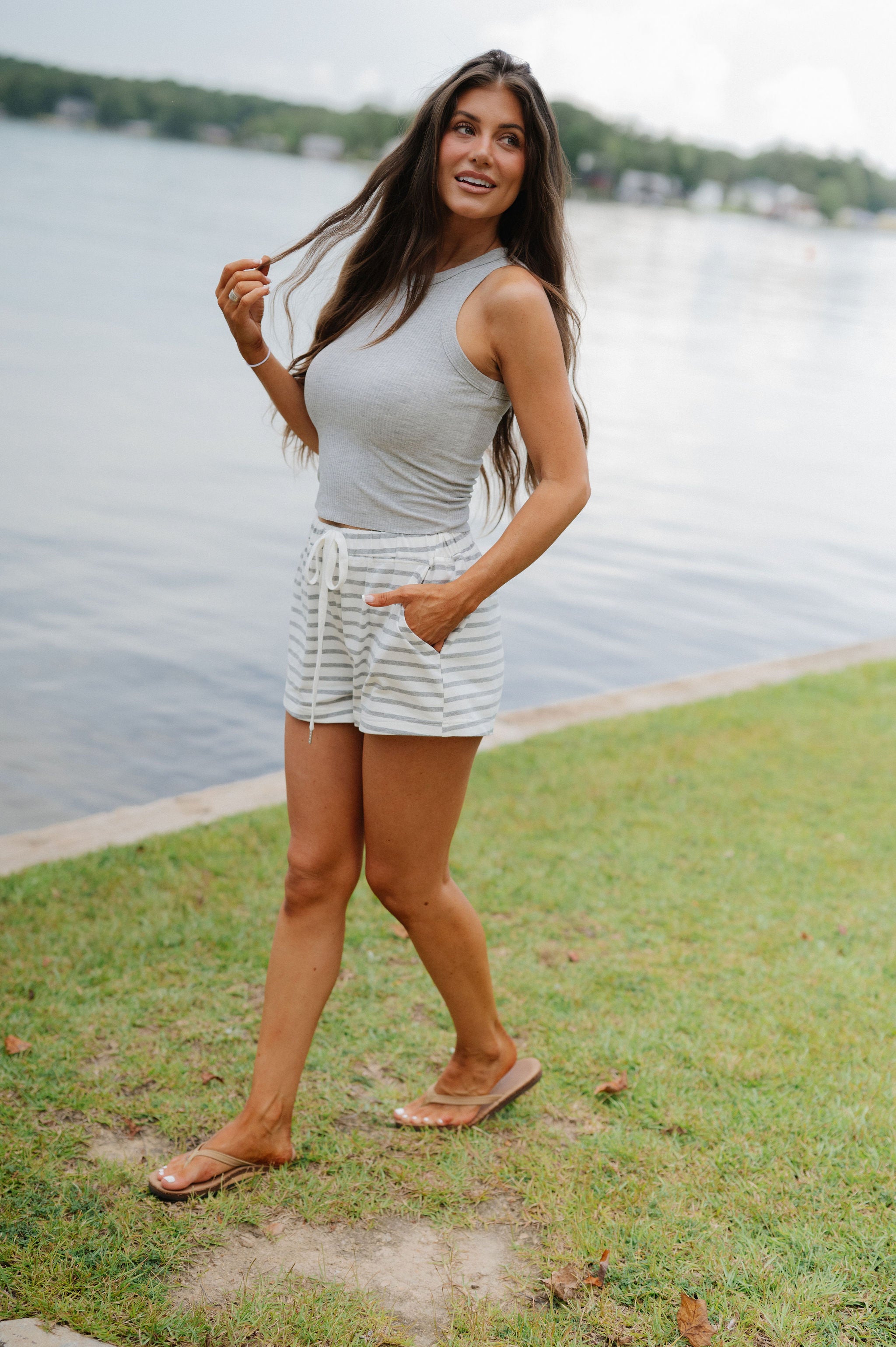 River Tank-Heather Grey