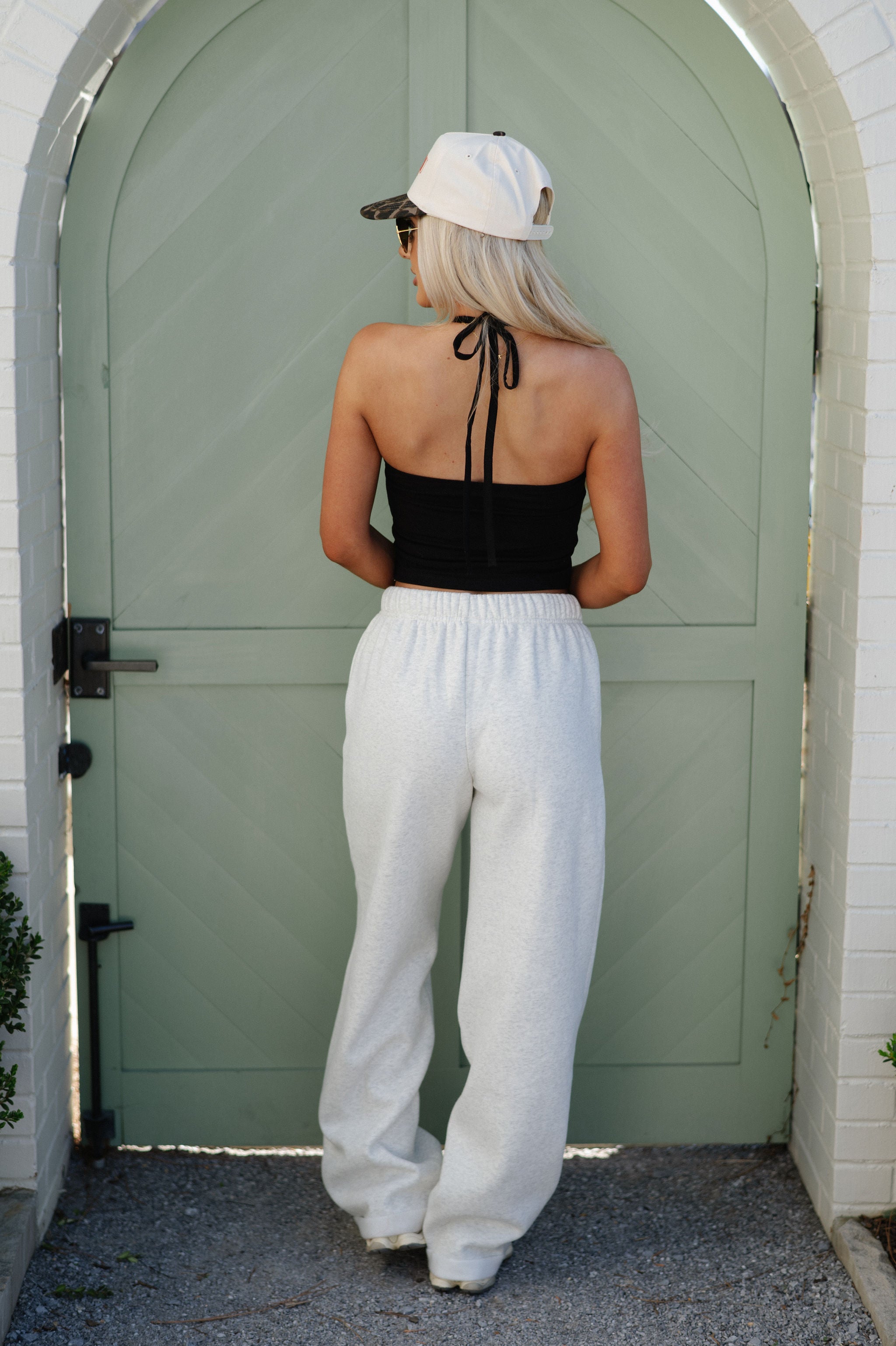 Halter Tie Tank-Black