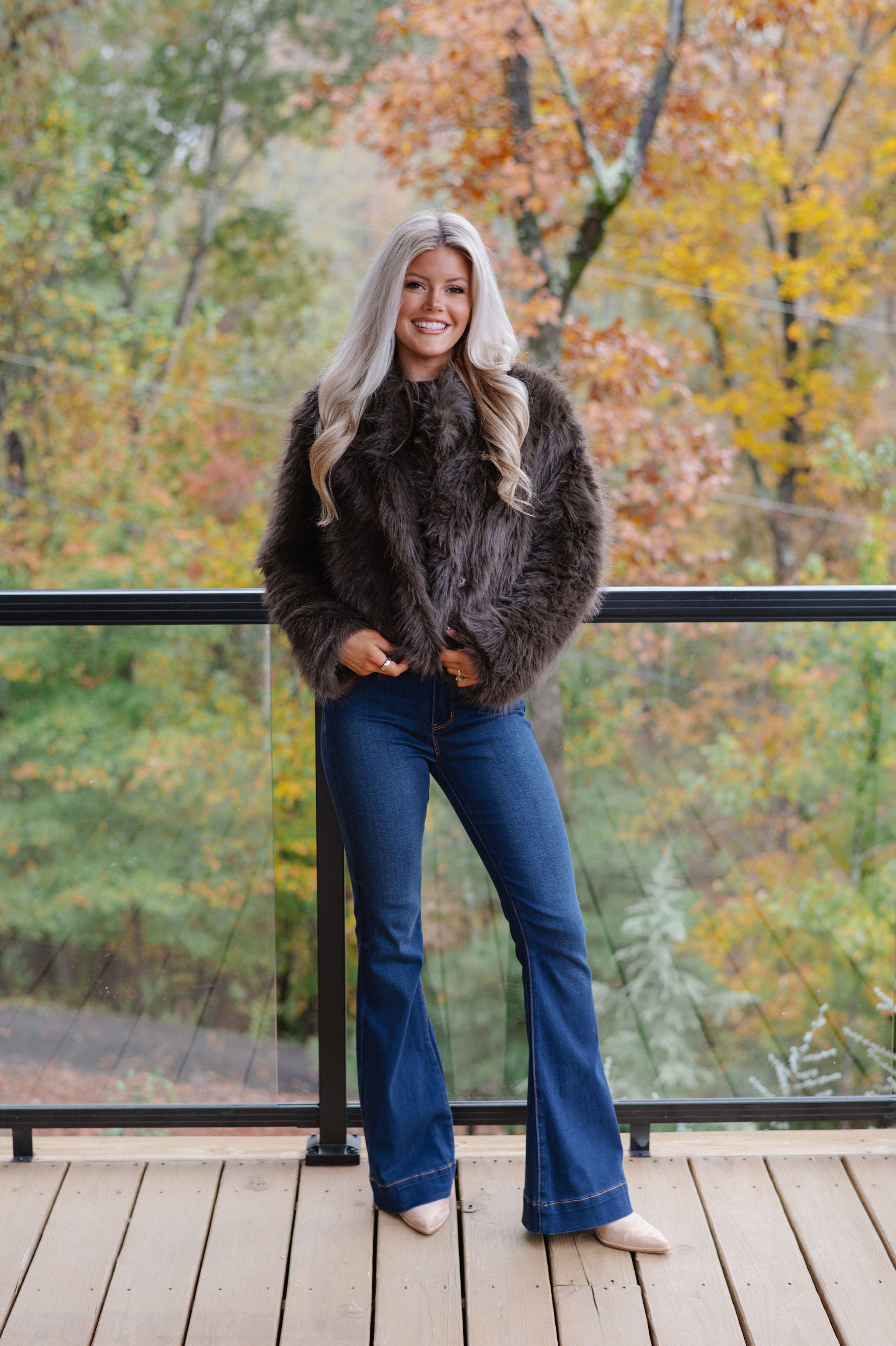Kaden Fur Jacket-Brown