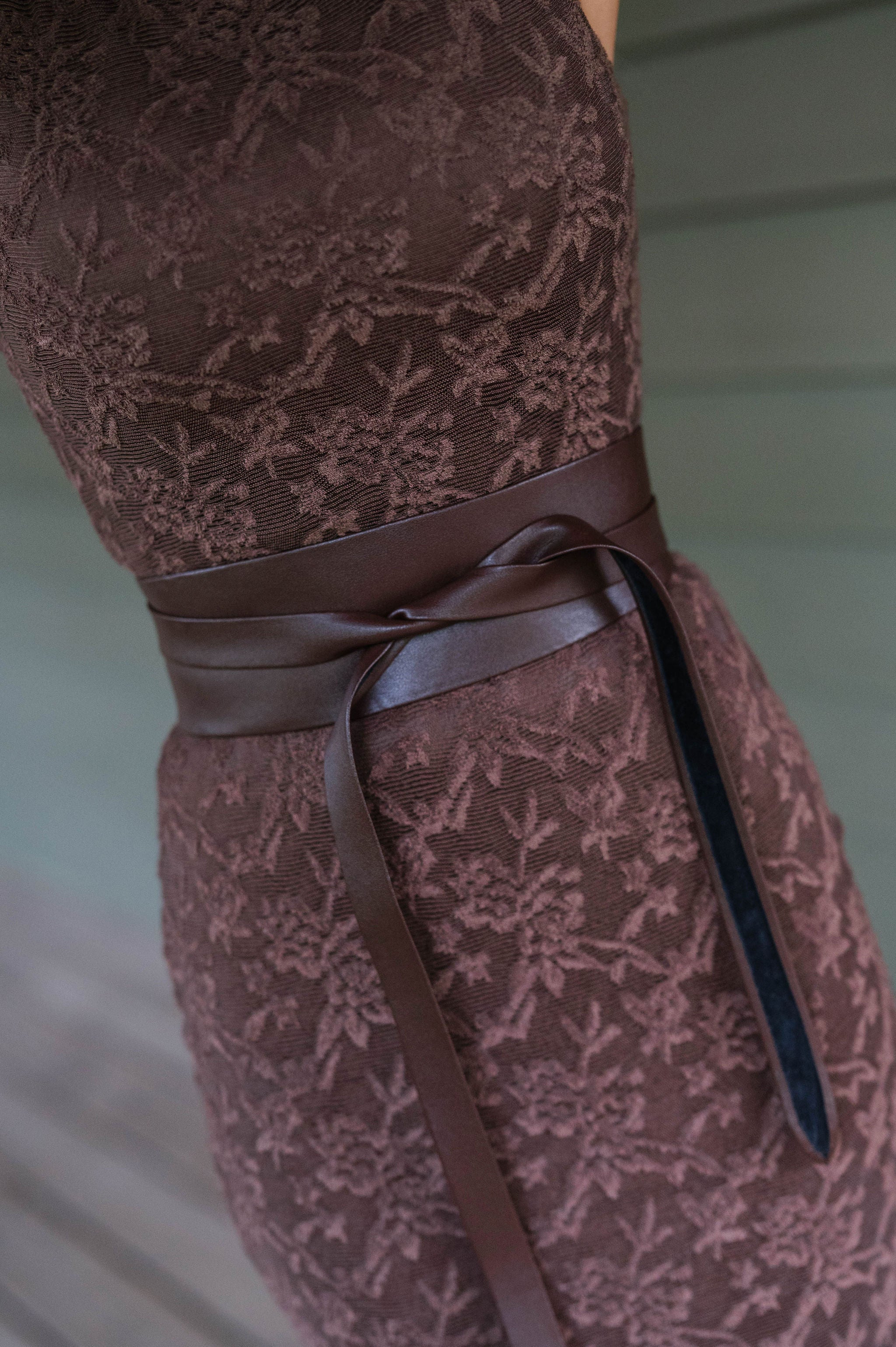 Obi Wrap Belt-Brown