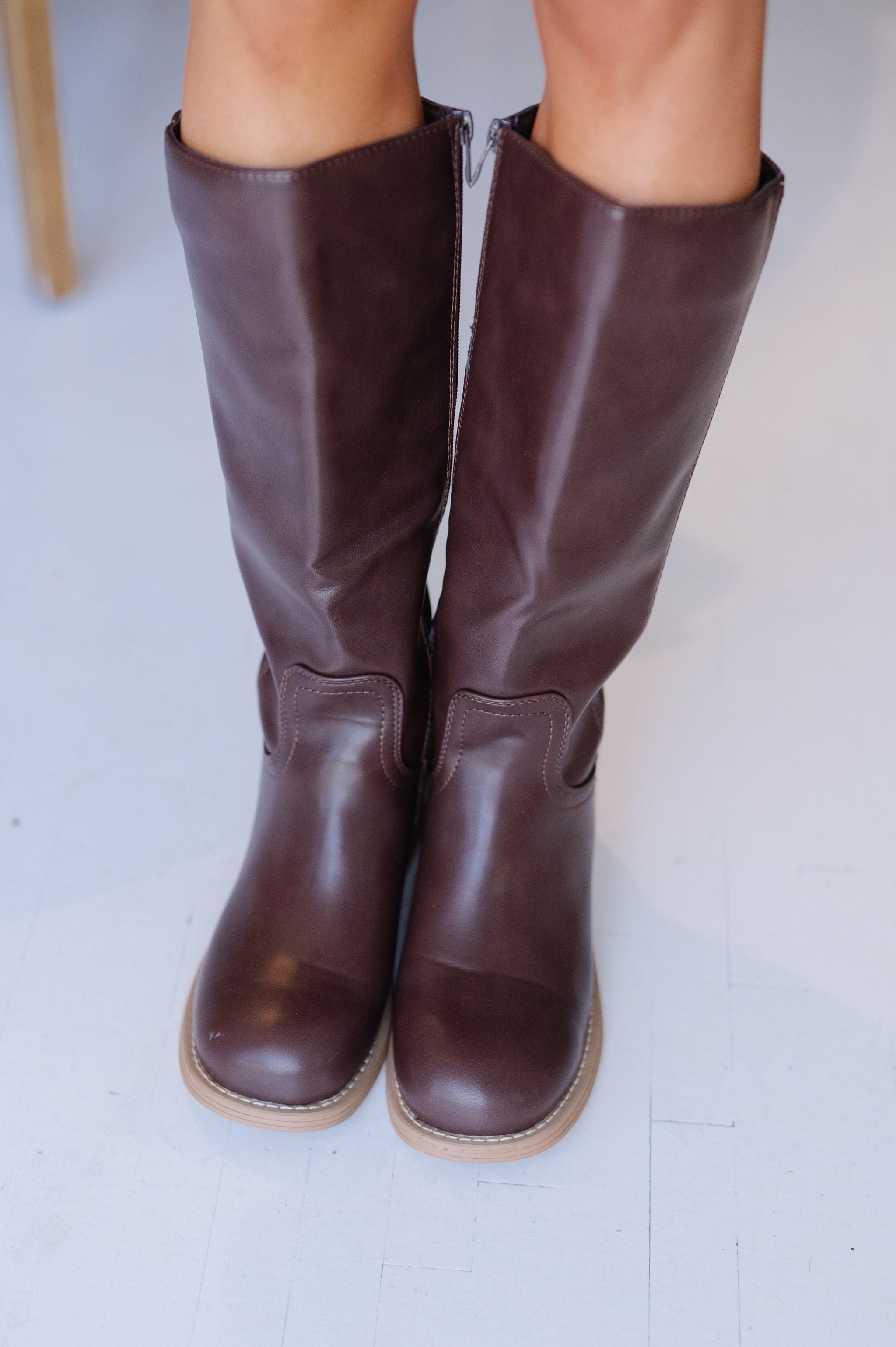 Tall Riding Boots-Brown
