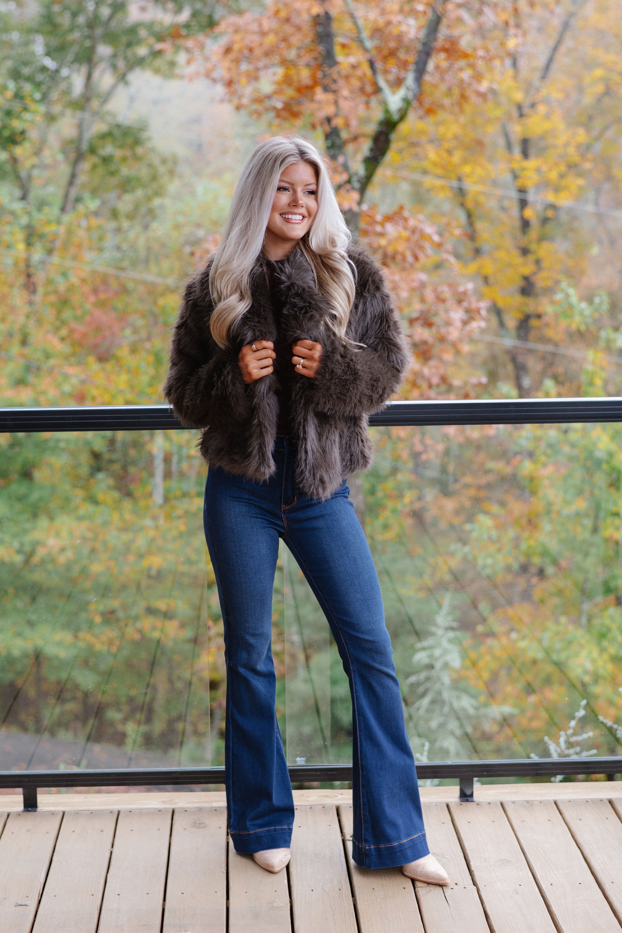 Kaden Fur Jacket-Brown