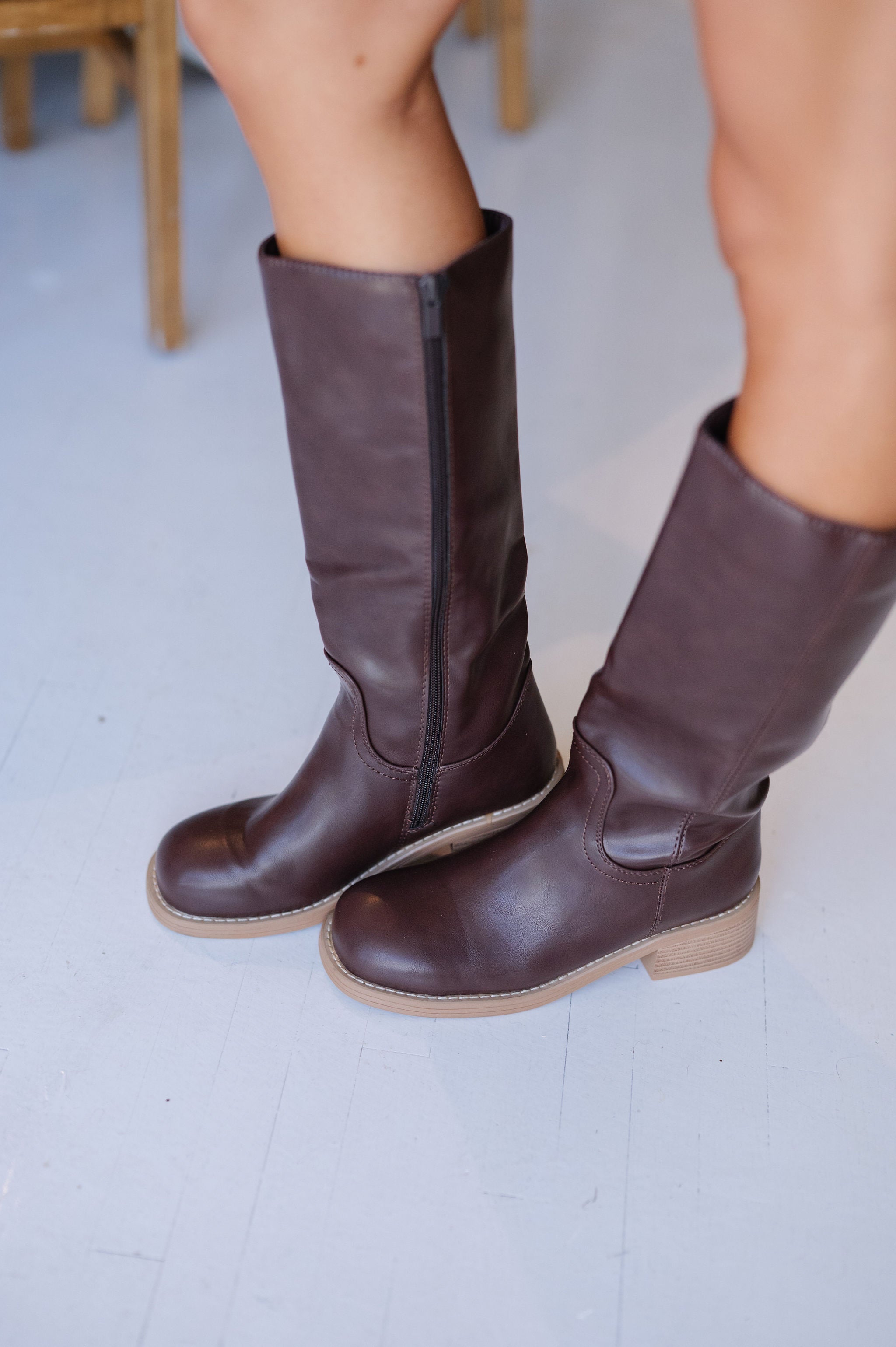 Tall Riding Boots-Brown