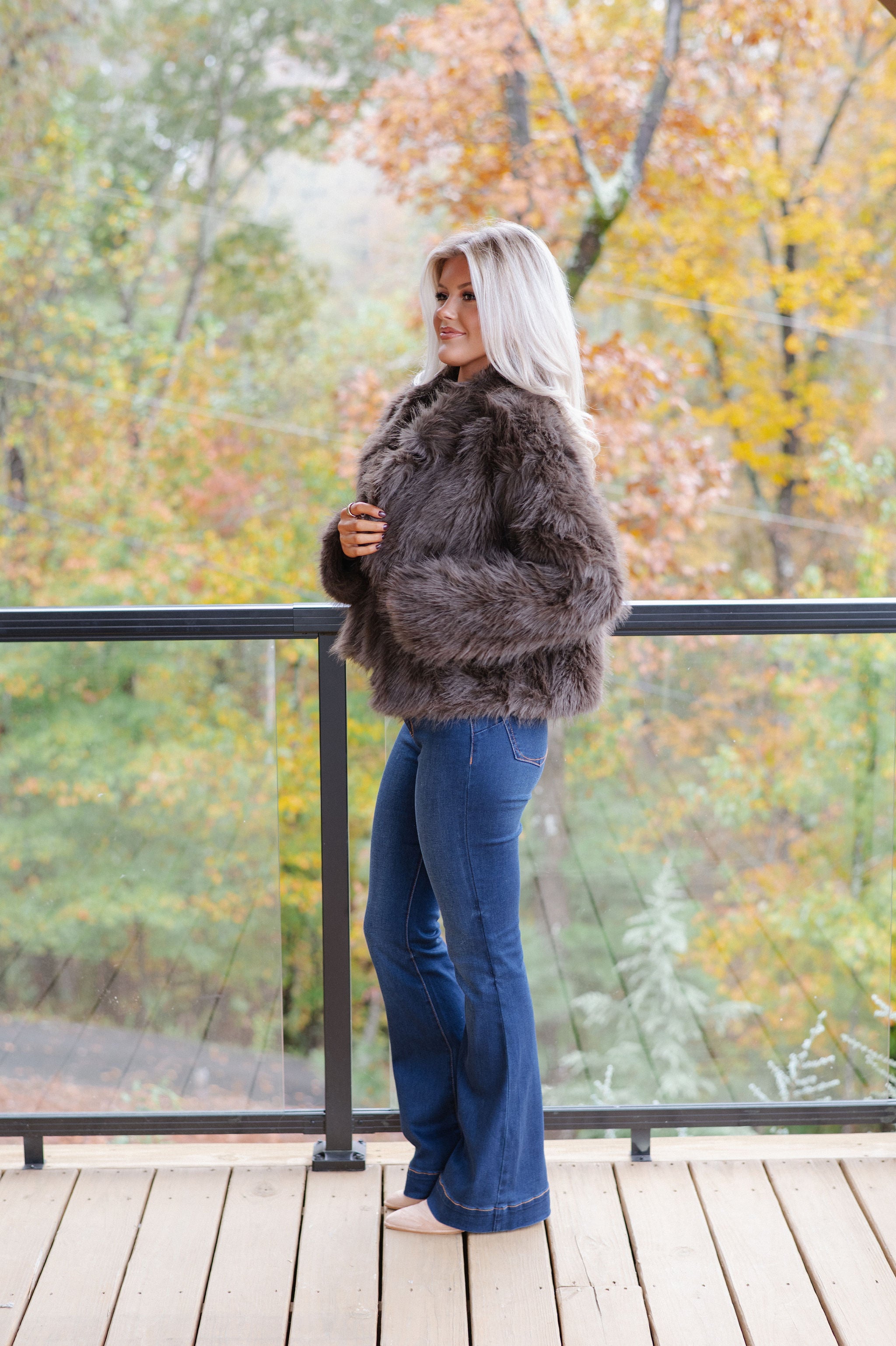 Kaden Fur Jacket-Brown