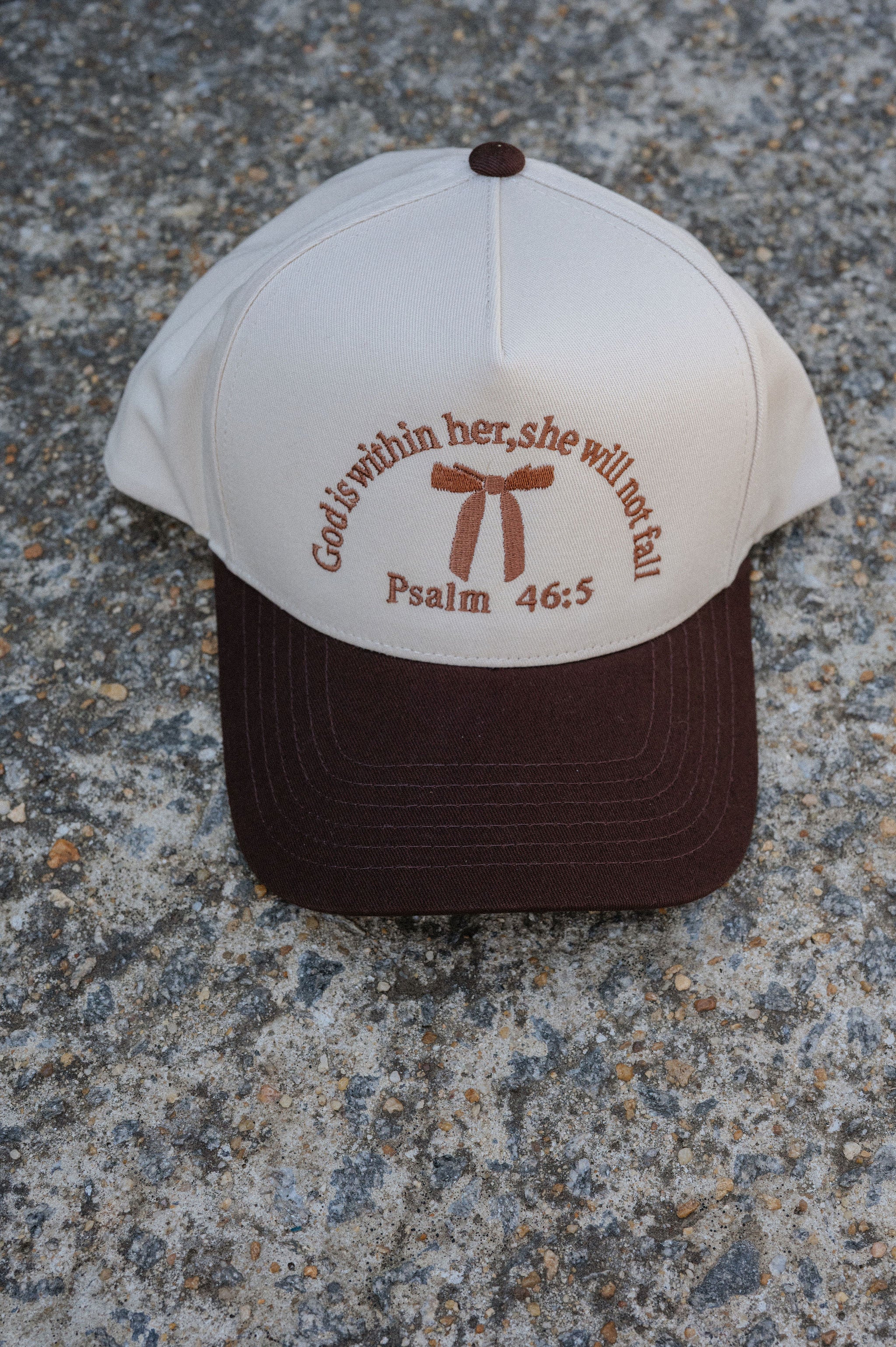 "Psalm 46:5" Trucker Hat-Brown
