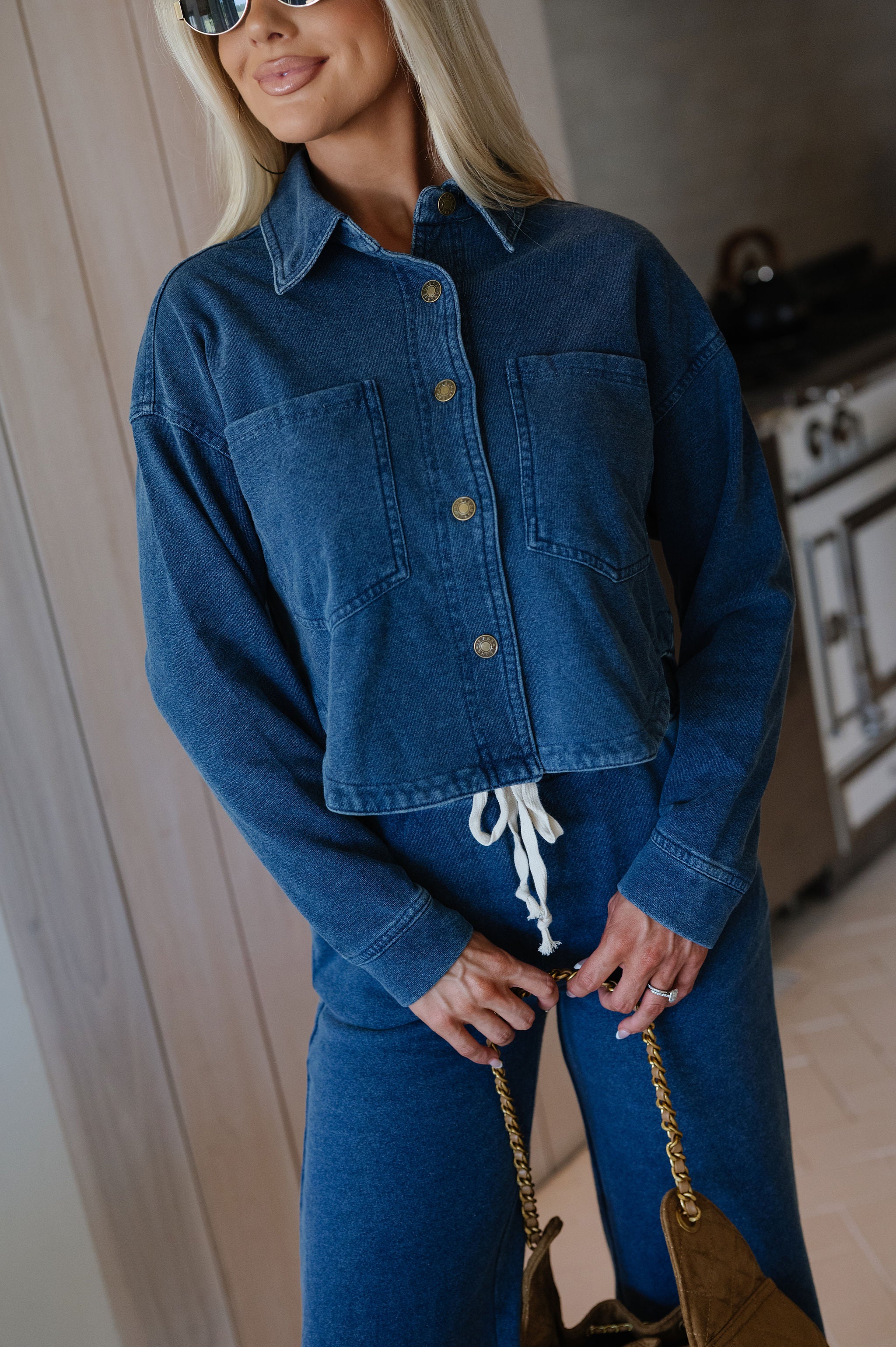 Krissy Lounge Set-Denim