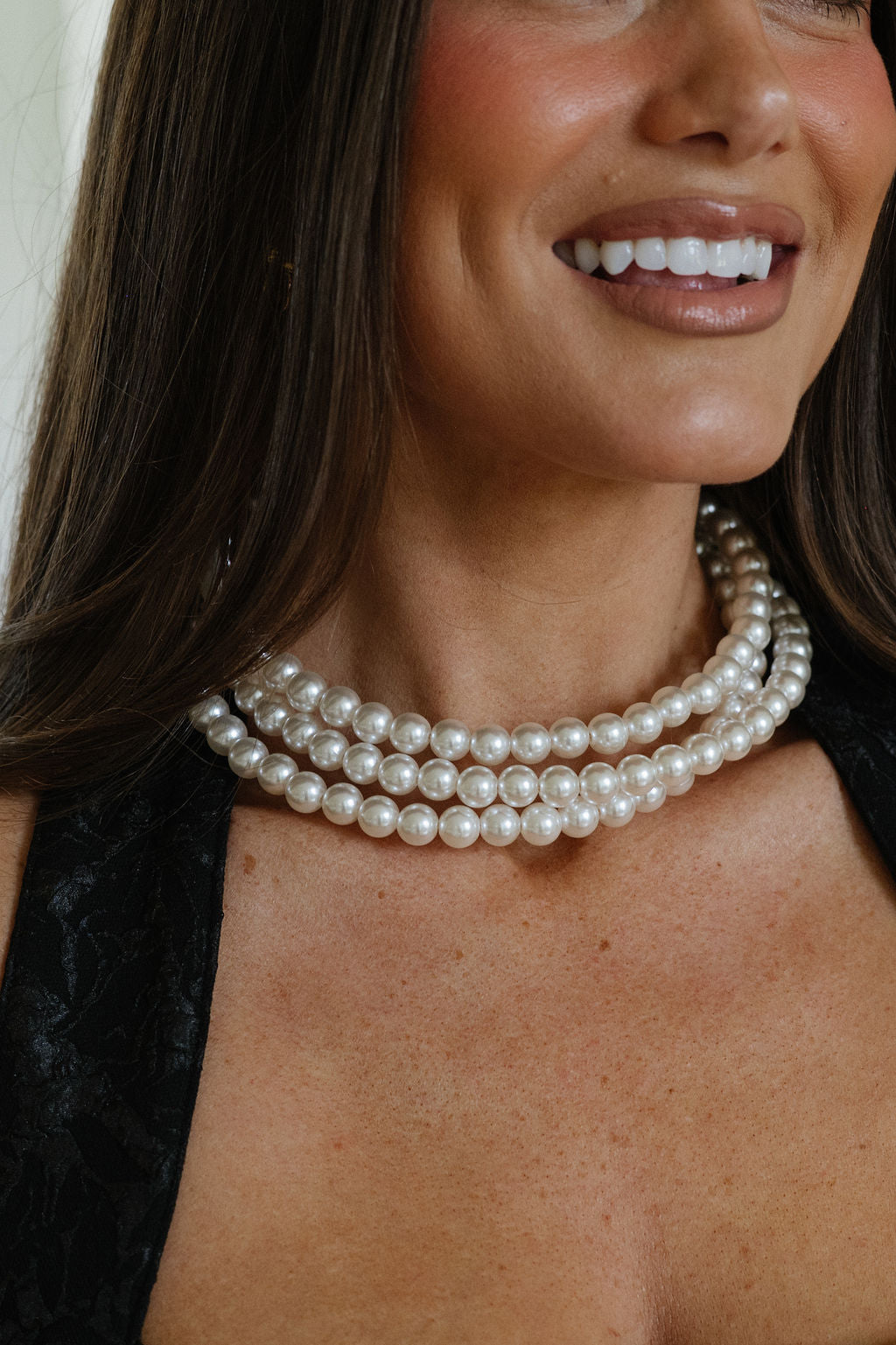 Pearl Wrap Necklace-Cream