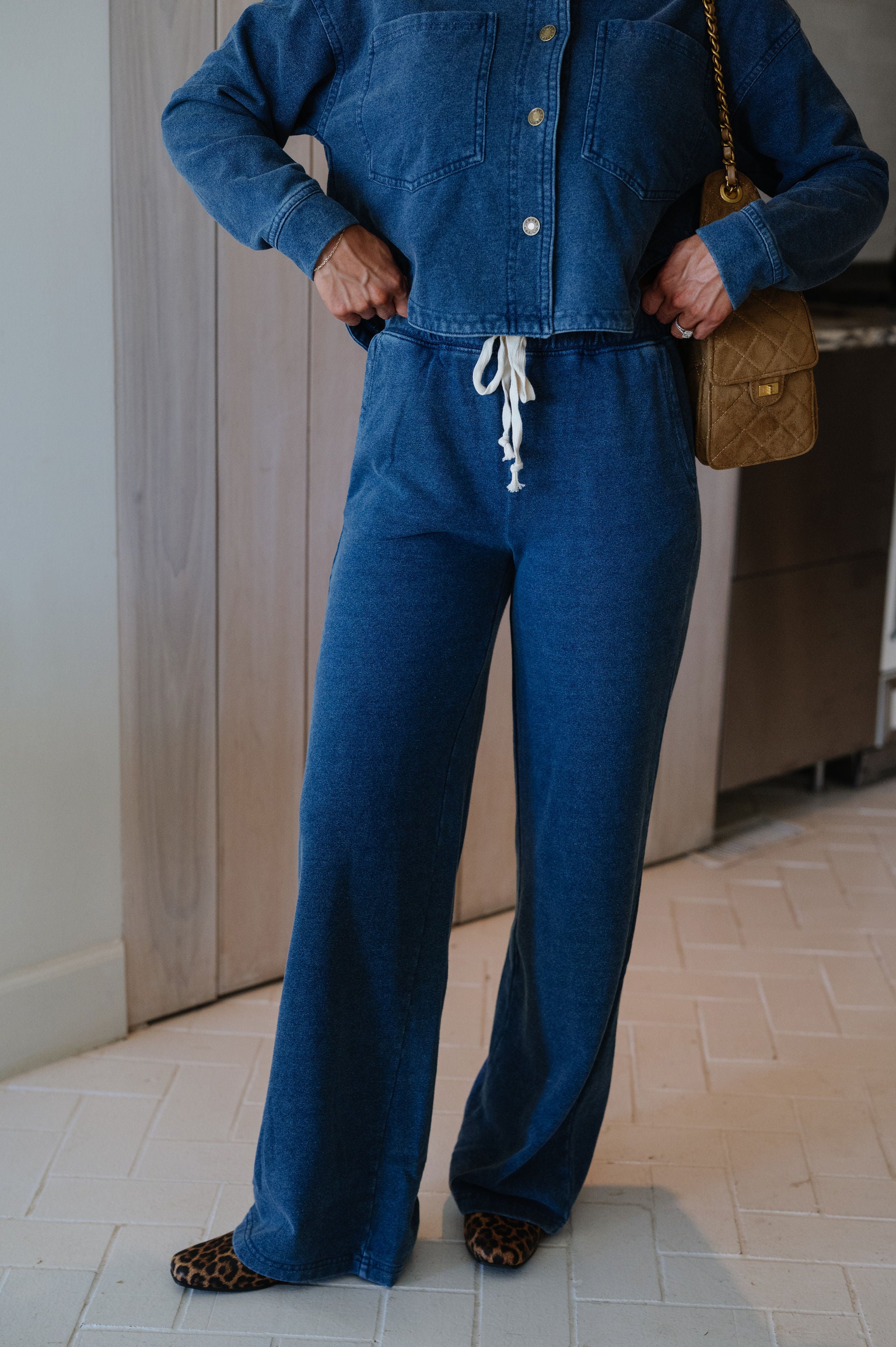 Krissy Lounge Set-Denim