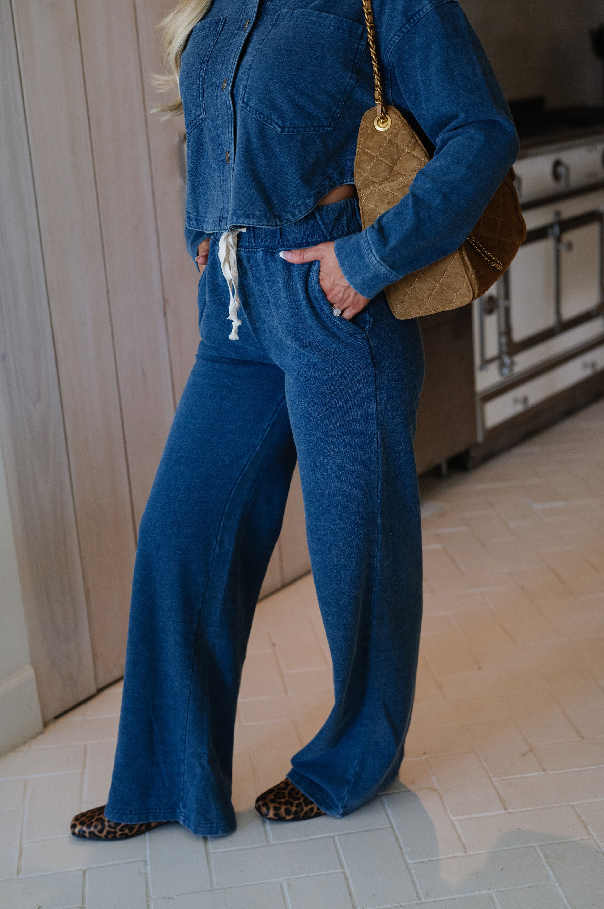 Krissy Lounge Set-Denim