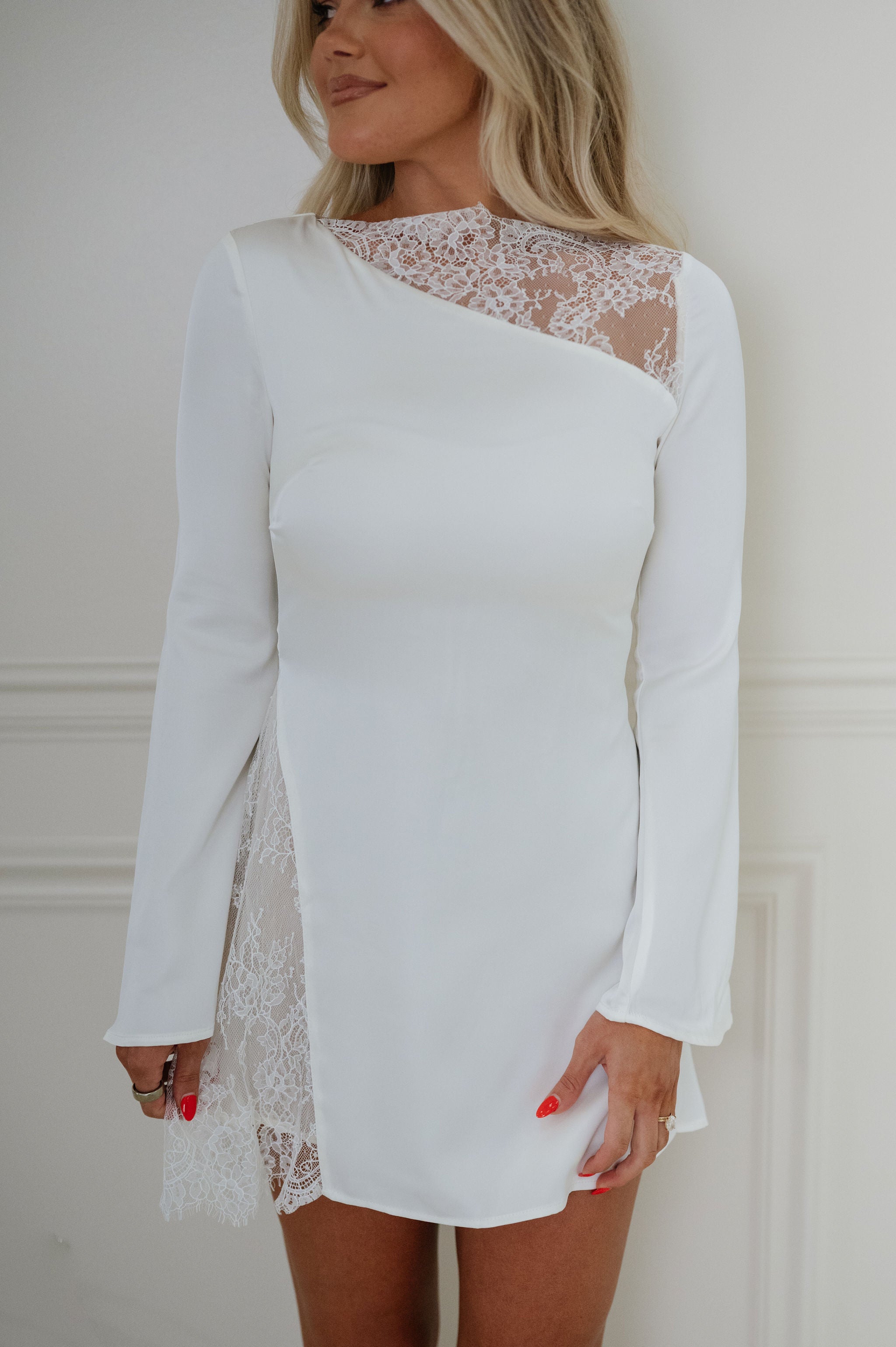 Monty Mini Dress-Off White