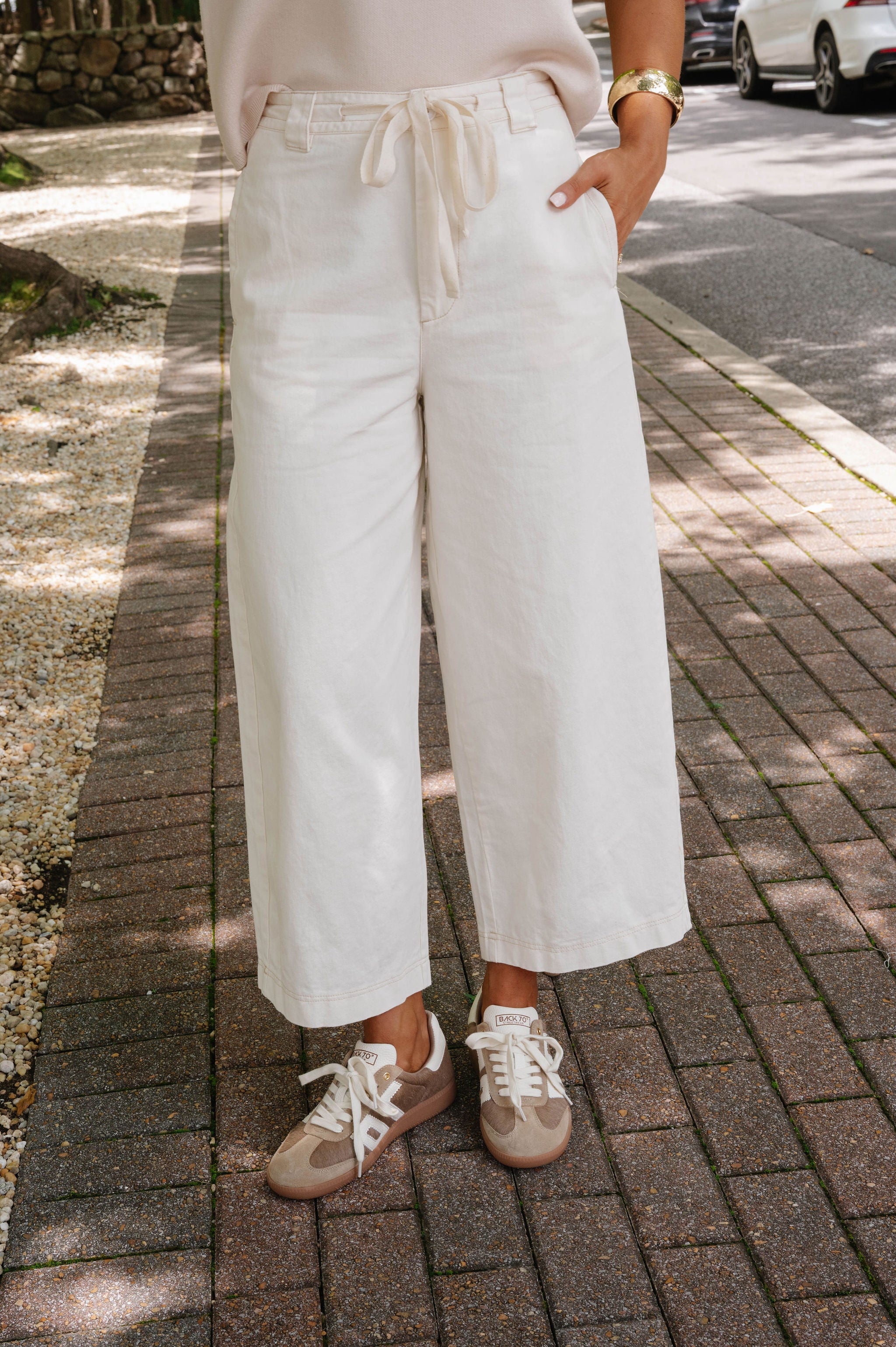 Briggs Baggy Fit Pants-Cream
