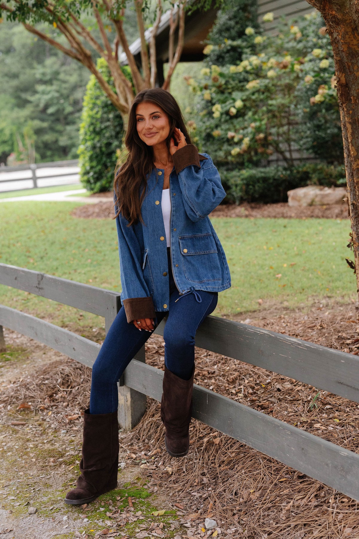 Laken Contrast Denim Jacket