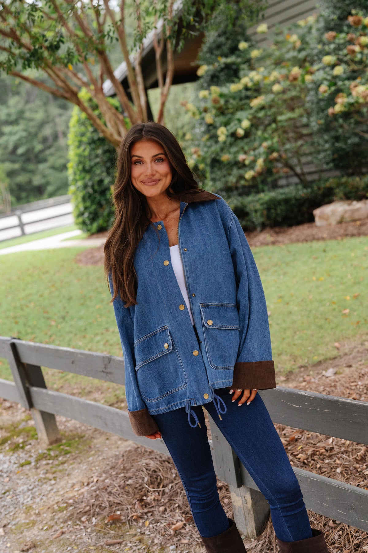 Laken Contrast Denim Jacket