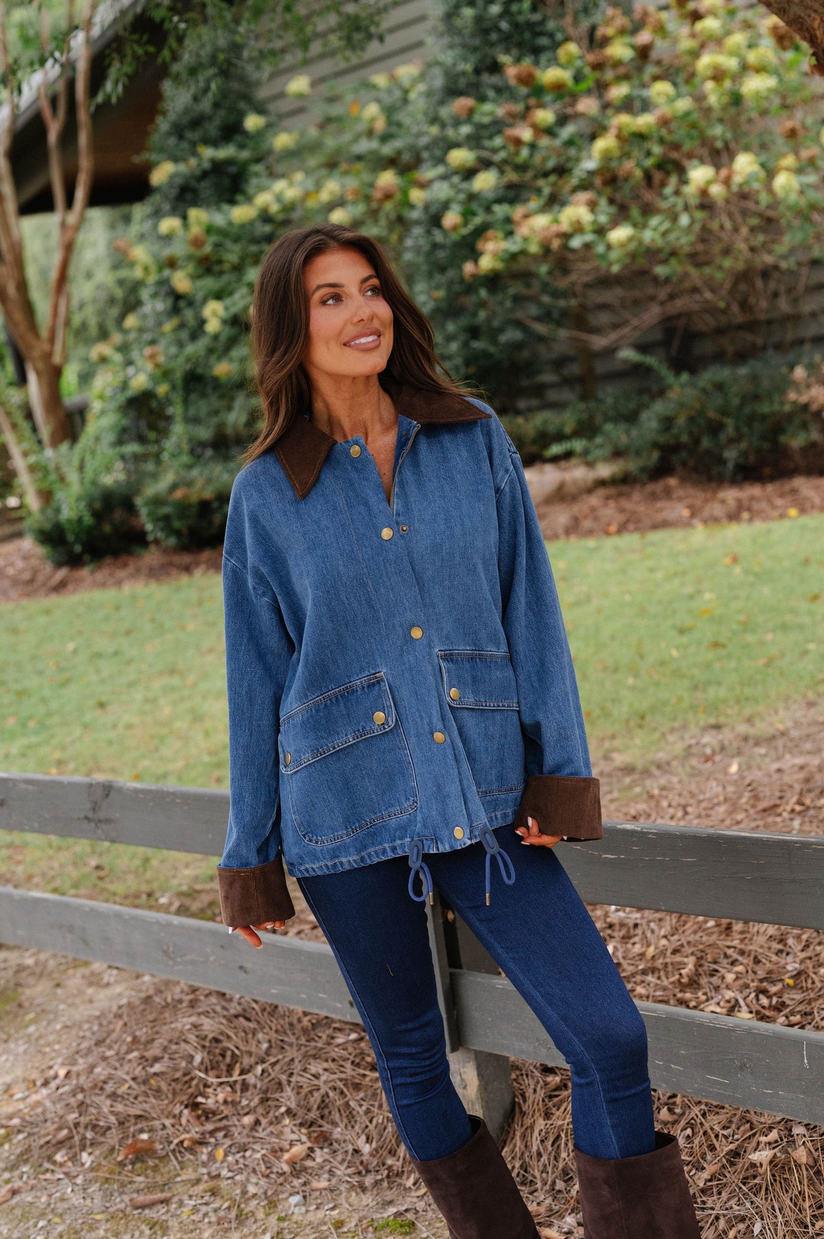 Laken Contrast Denim Jacket