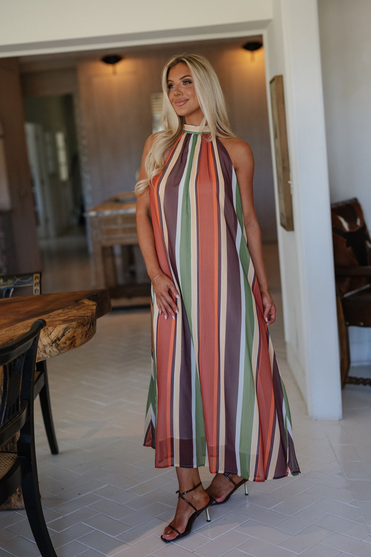 Jamie Striped Midi Dress