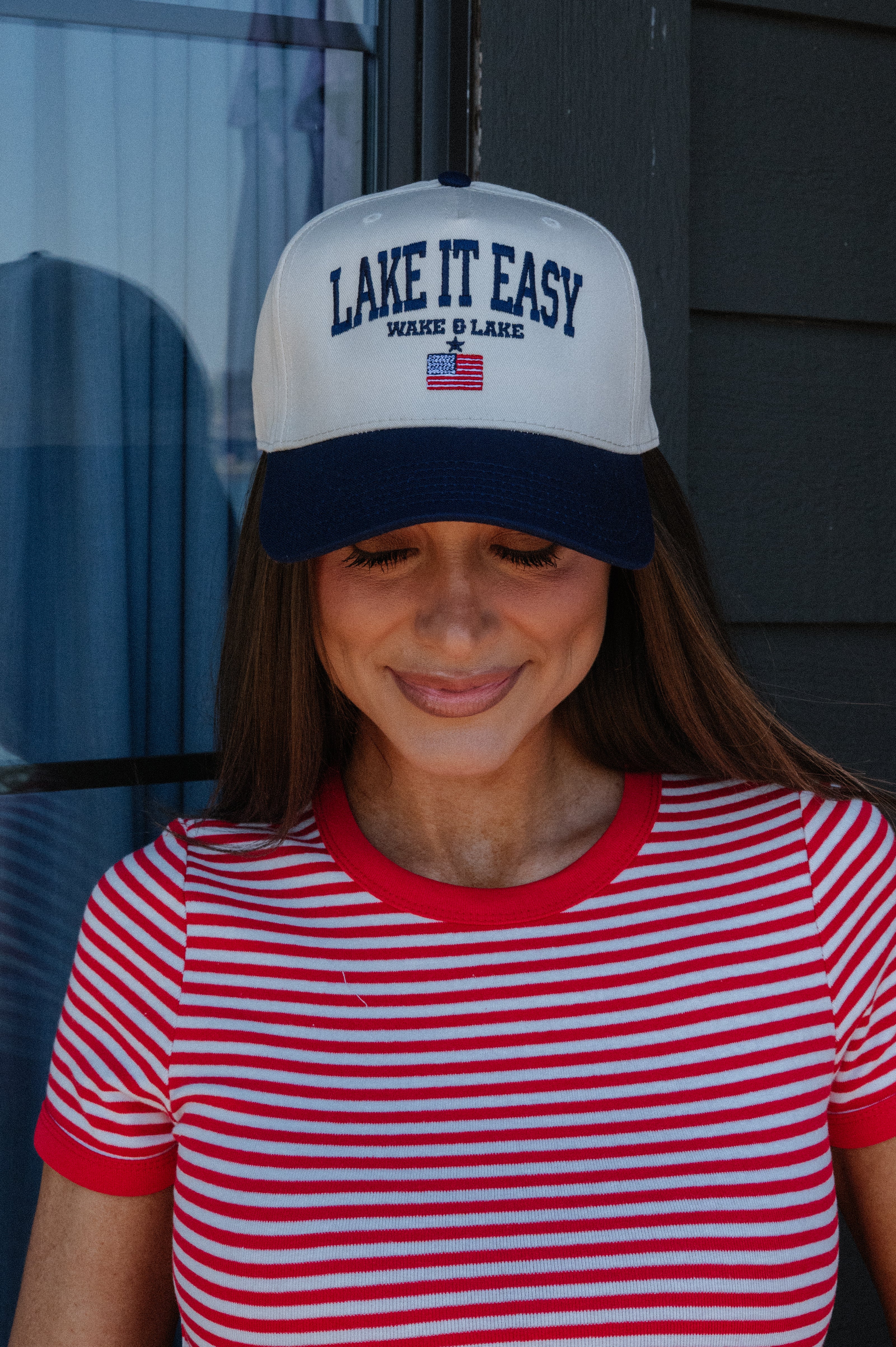 Lake It Easy Trucker Hat- Navy