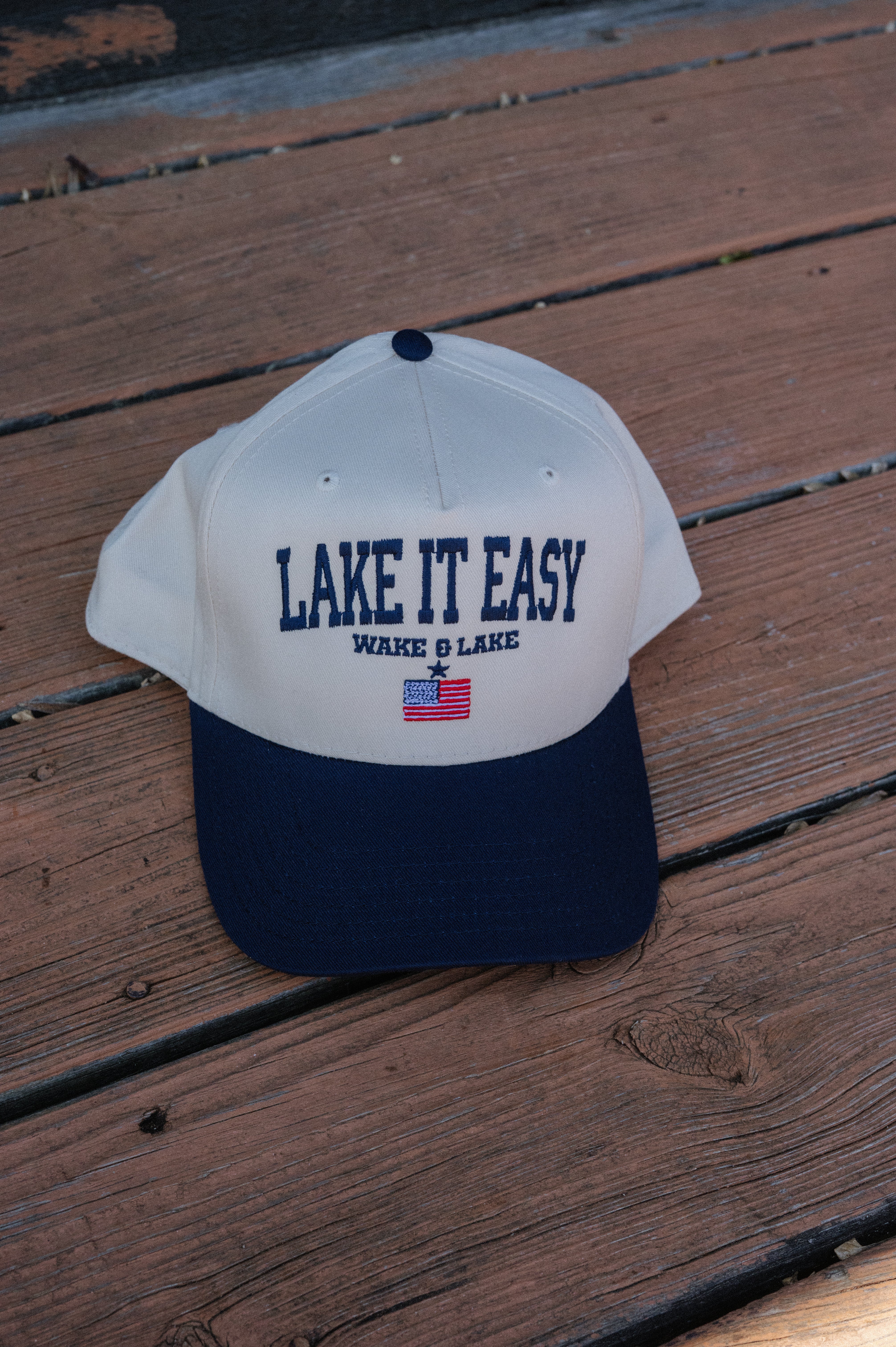 Lake It Easy Trucker Hat- Navy