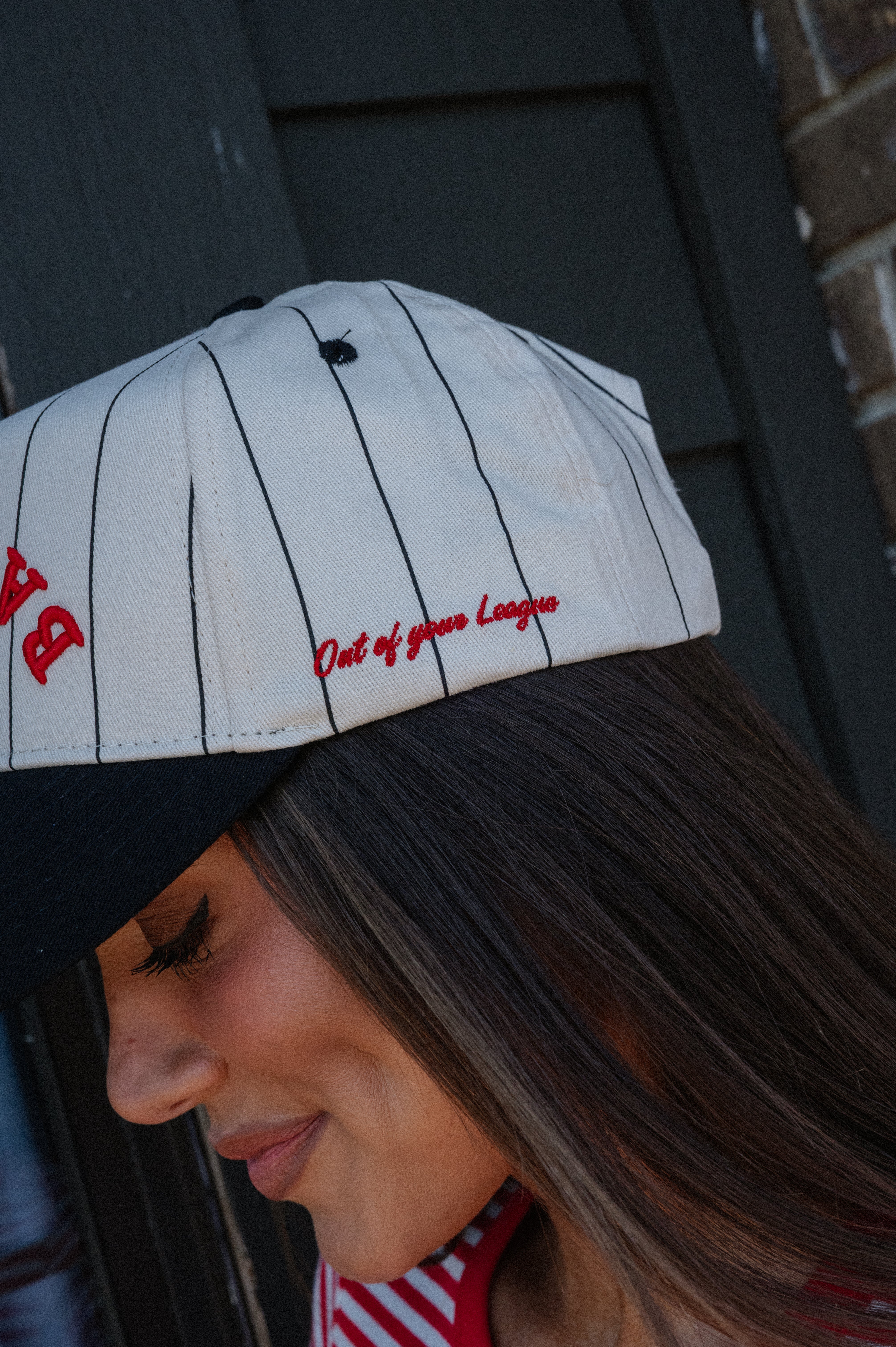 Baseball Trucker Hat- Black Stripe