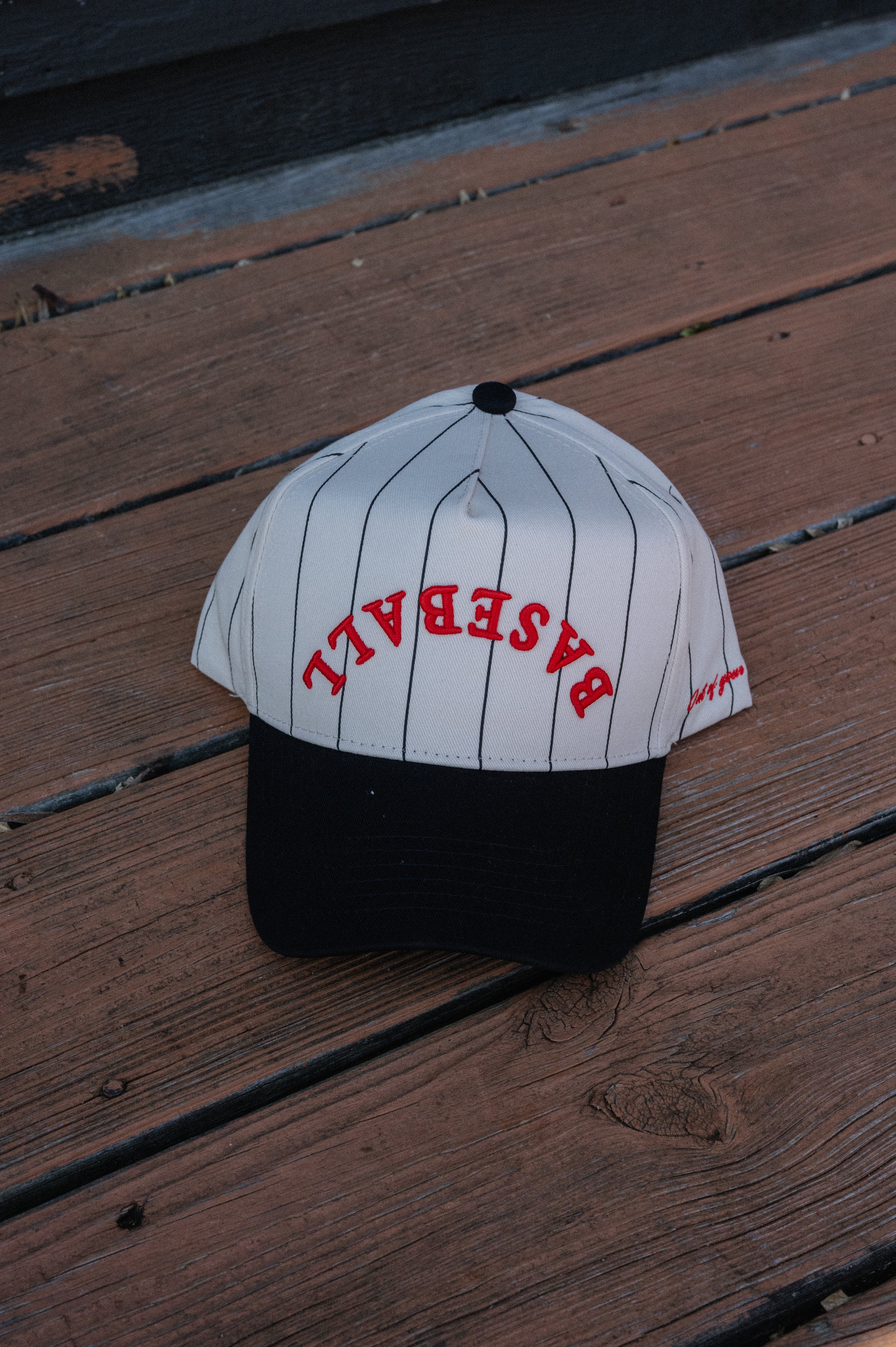 Baseball Trucker Hat- Black Stripe