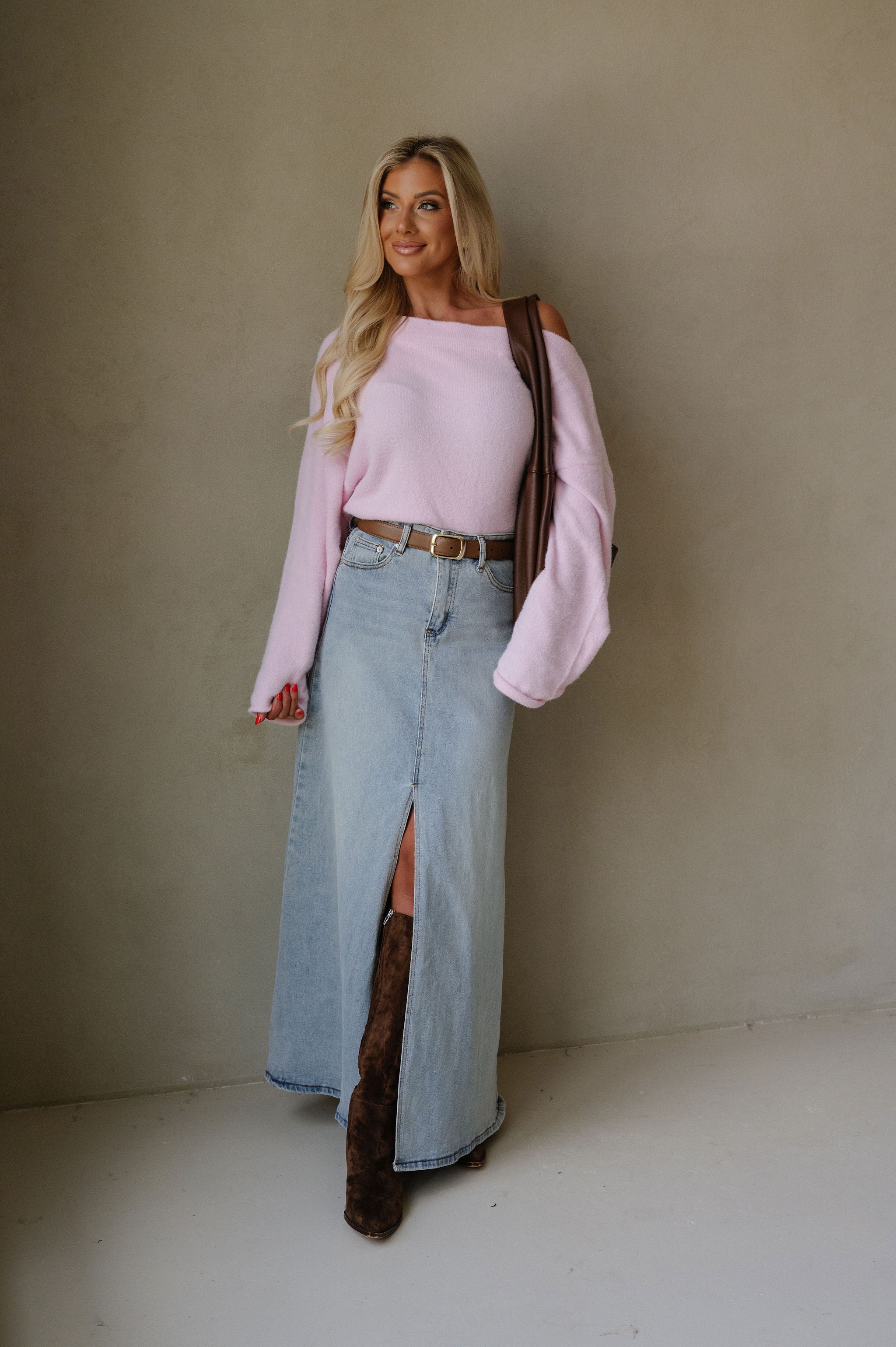 Jovie Asymmetrical Top-Light Pink