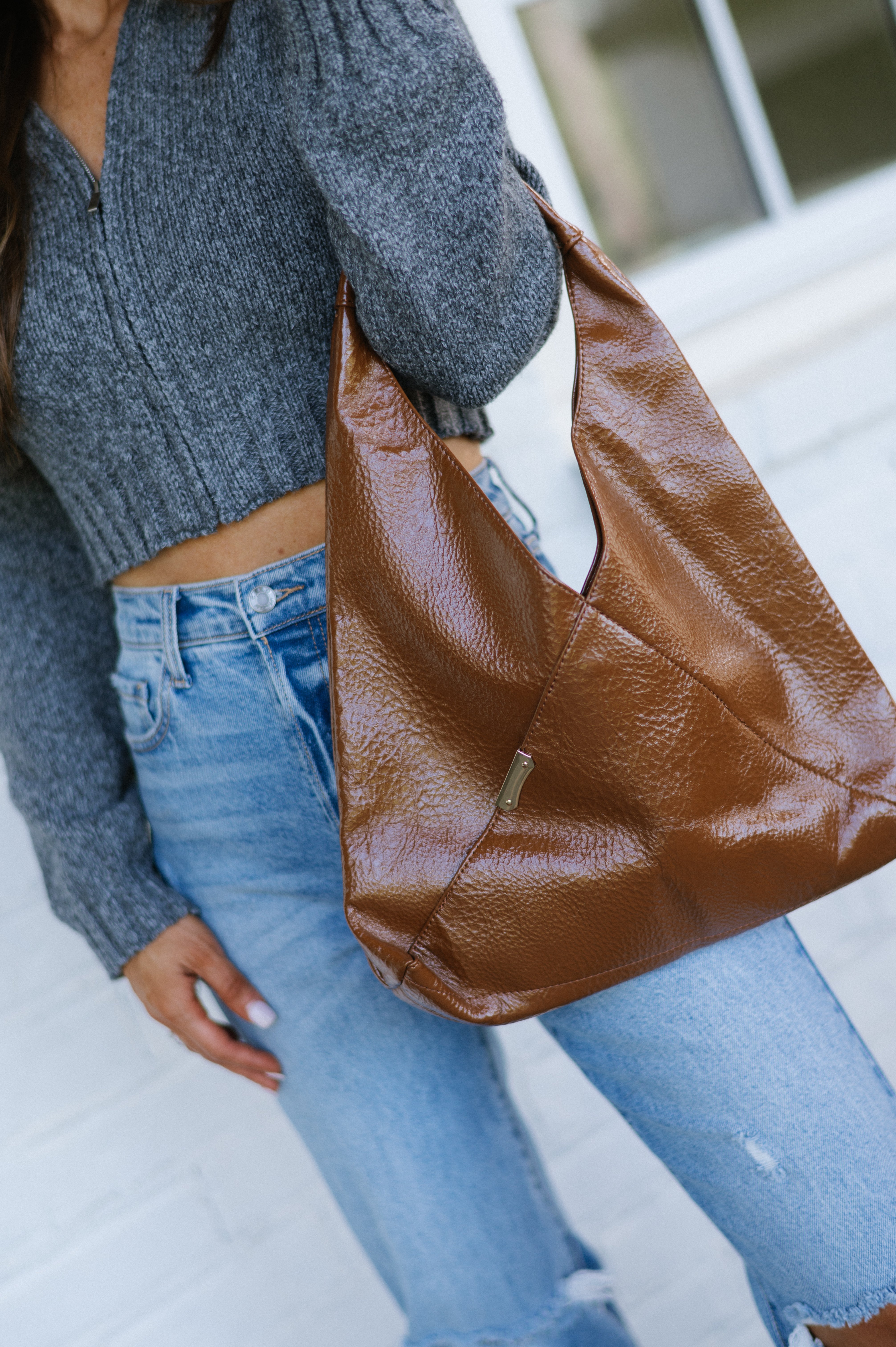 Vintage Shoulder Bag-Brown