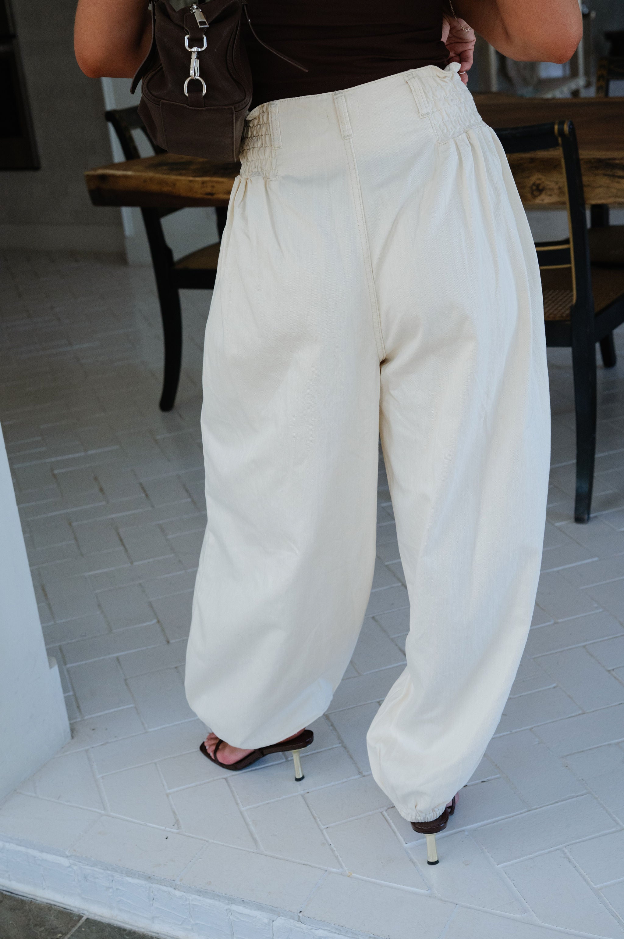 Ella Balloon Pants-Natural