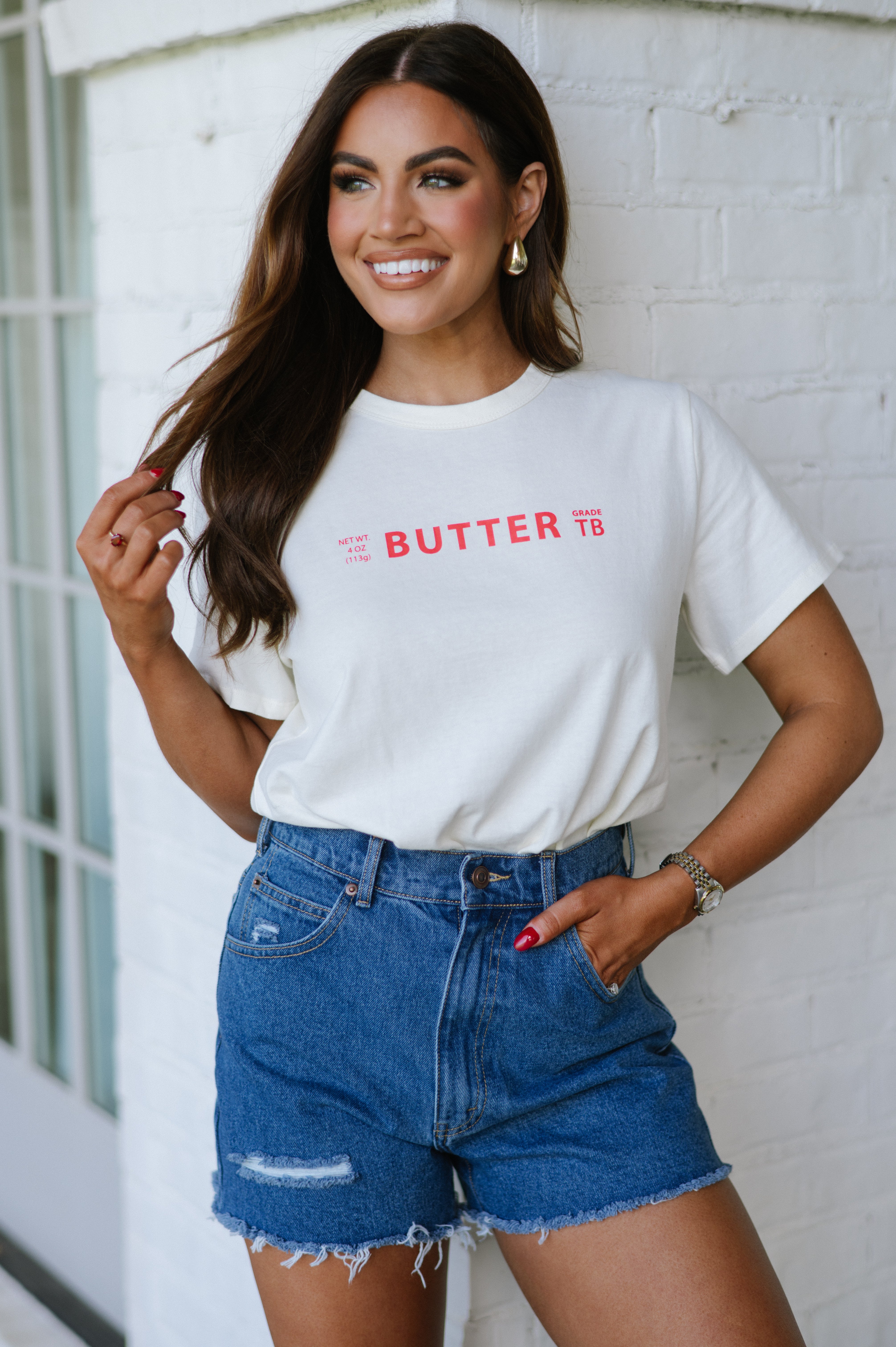 Butter Graphic Tee- Cream